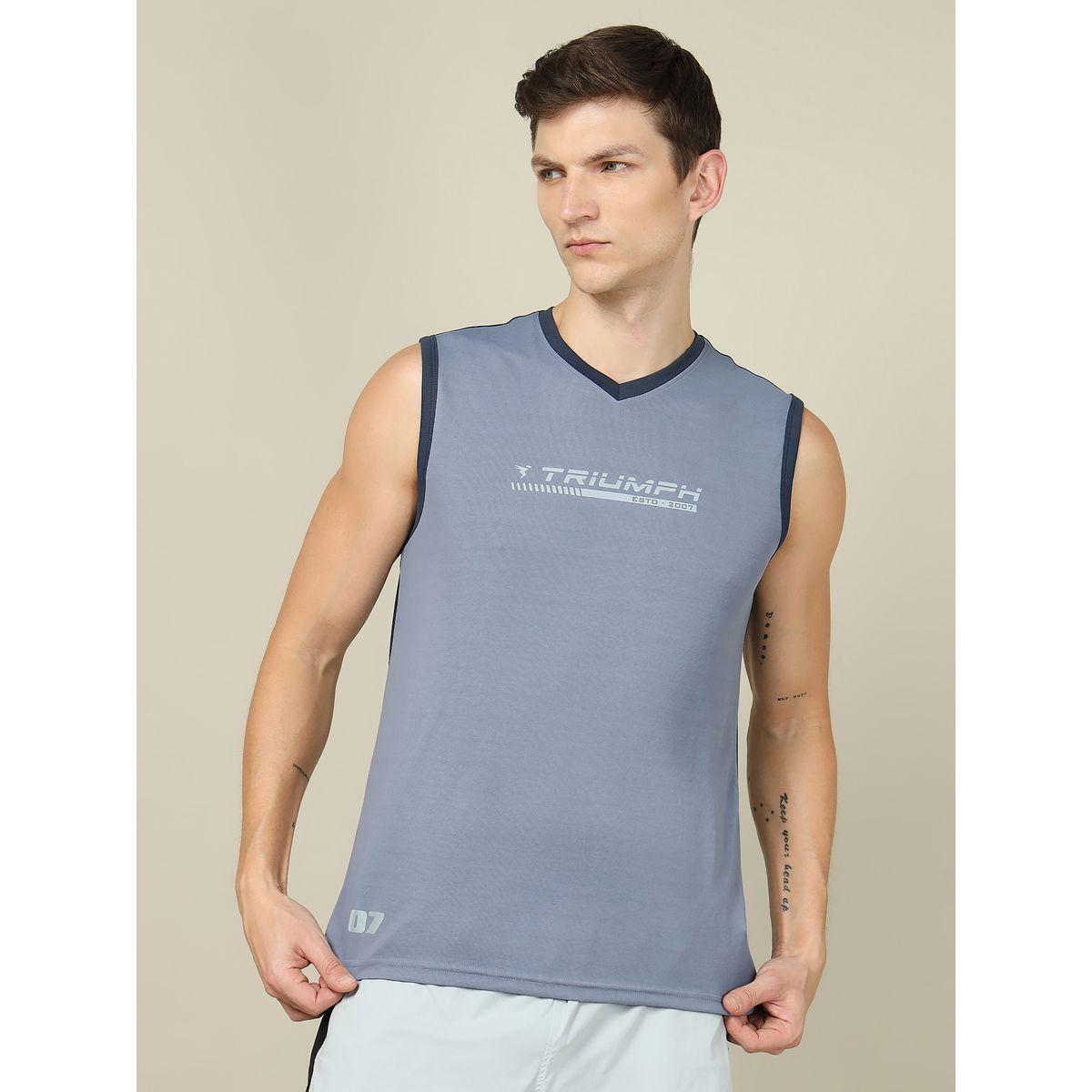 Technosport X Styli  Printed Contrast Trim V Neck Tank-men-clothing-sportswearandactivewear-tshirtsandpolos-image-1