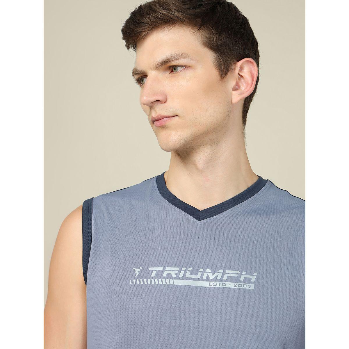 Technosport X Styli  Printed Contrast Trim V Neck Tank-men-clothing-sportswearandactivewear-tshirtsandpolos-image-2