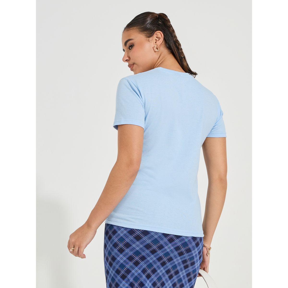 Styli Regular Fit Pintuck Detail Short Sleeve T-Shirt-women-clothing-tshirts-image-5