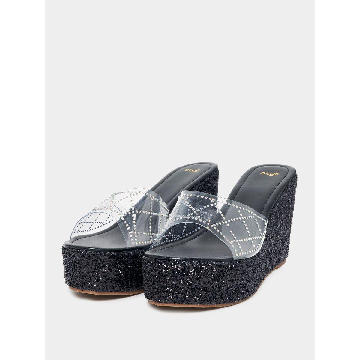 صندل بكعب بلاتفورم مع سير شفاف-women-shoes-heels-image-1