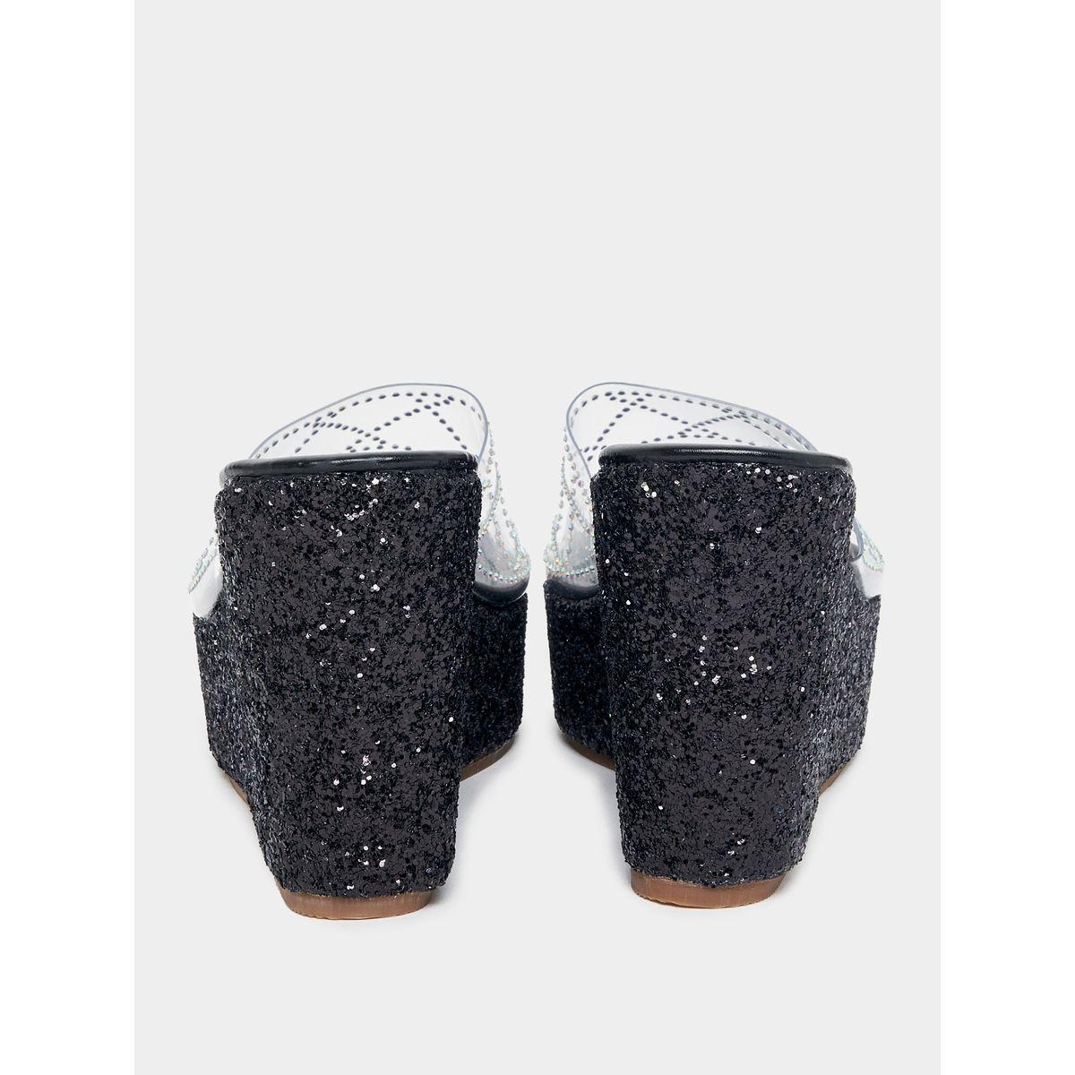 Styli Embellished Transparent Strap Platform Heel Sandals-women-shoes-heels-image-3