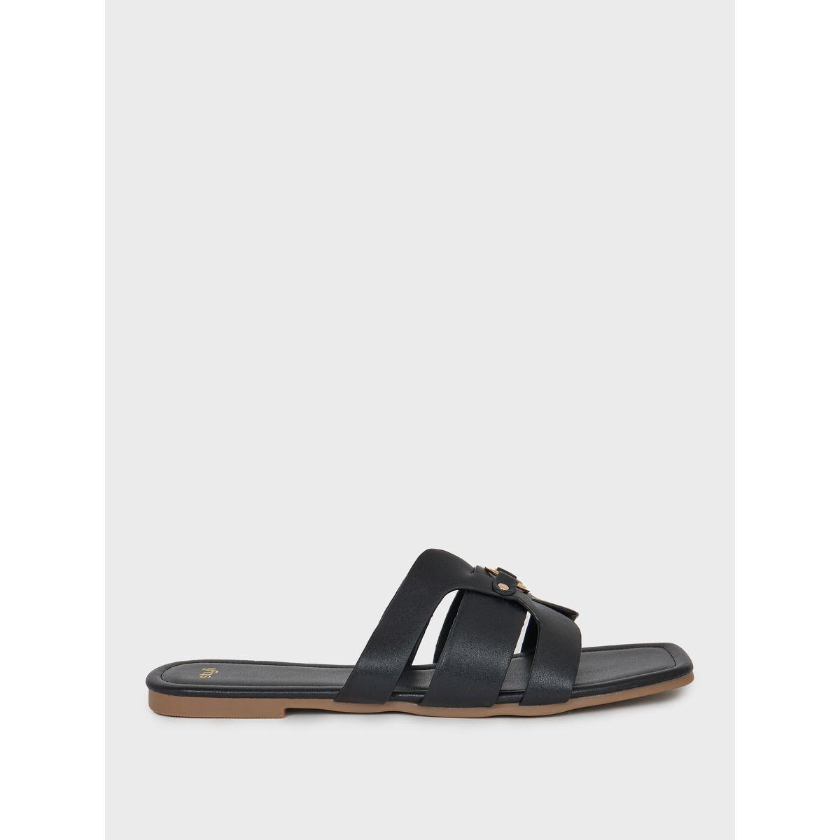 صندل فلات منمق بمقدمة مفتوحة-women-shoes-sandals-flats-image-1