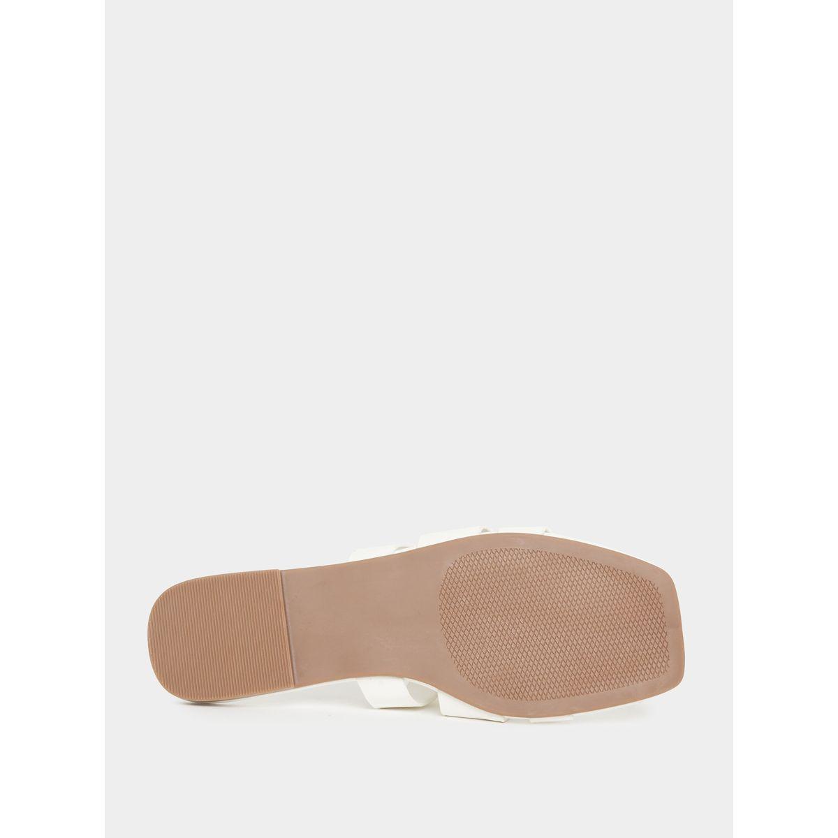 Styli Buckle Embellished Open Toe Flat Sandals-women-shoes-sandals-flats-image-7