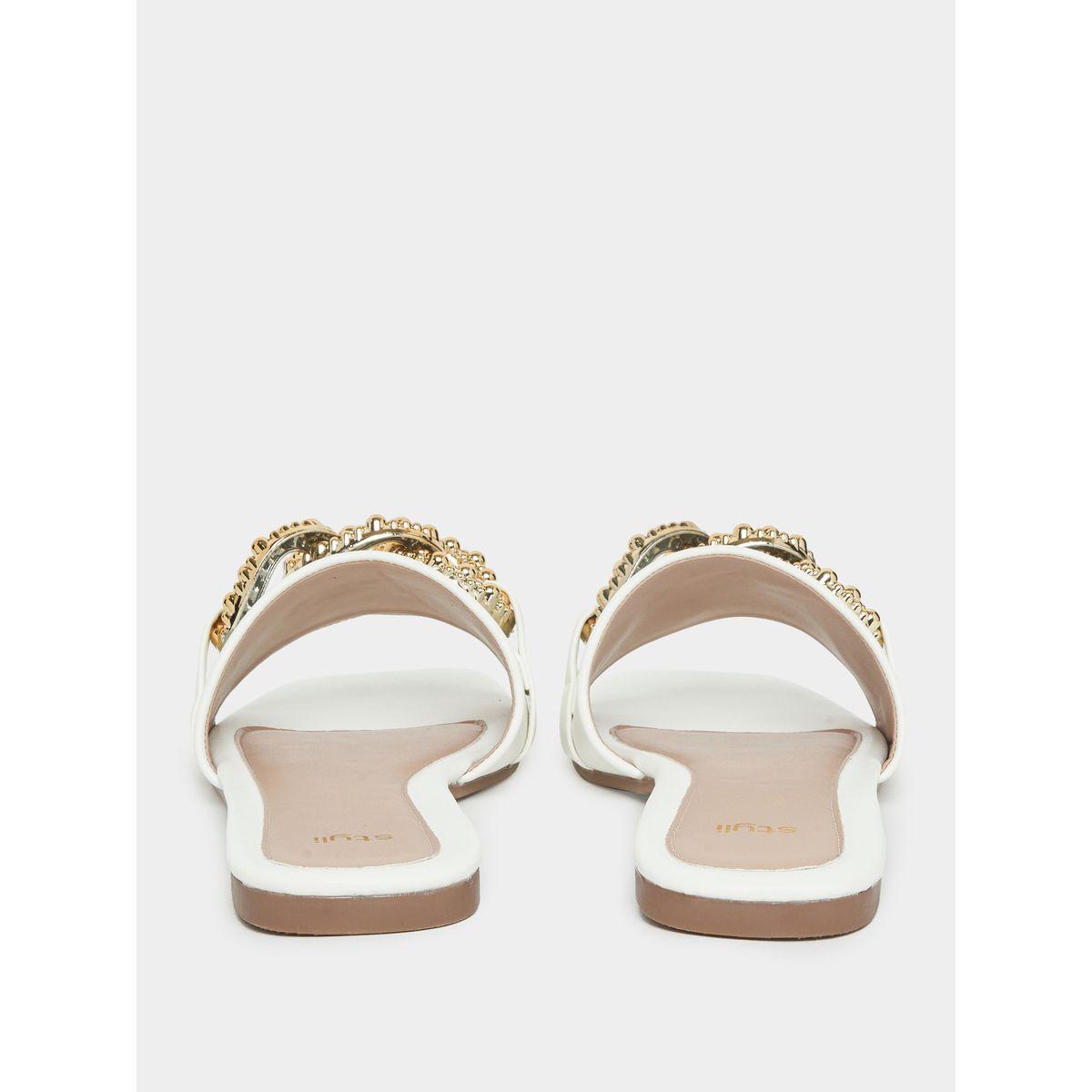 صندل فلات منمق بحلية معدنية-women-shoes-sandals-flats-image-3