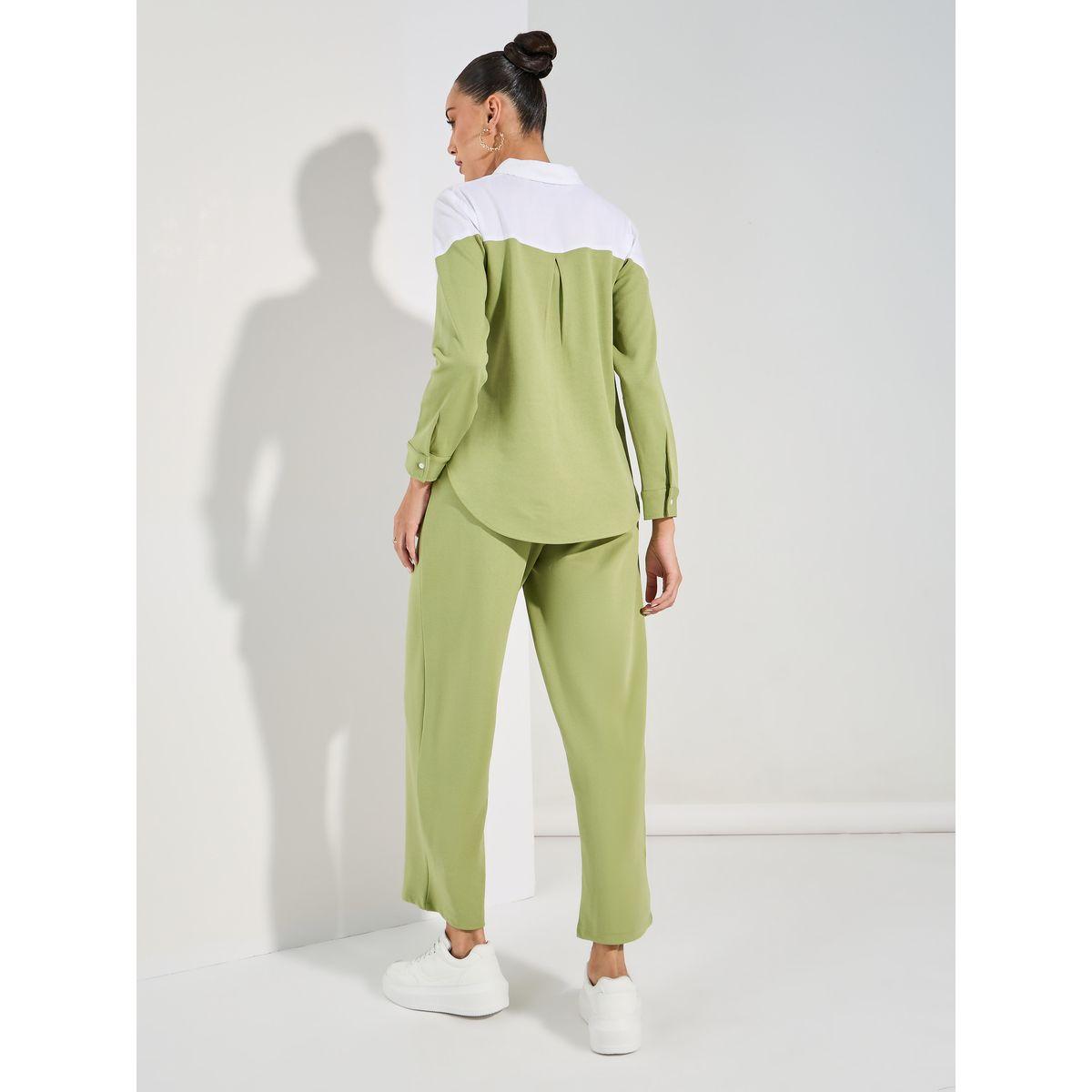 Styli Color Block Shirt & Wide Leg Pants-women-clothing-coordsets-image-5