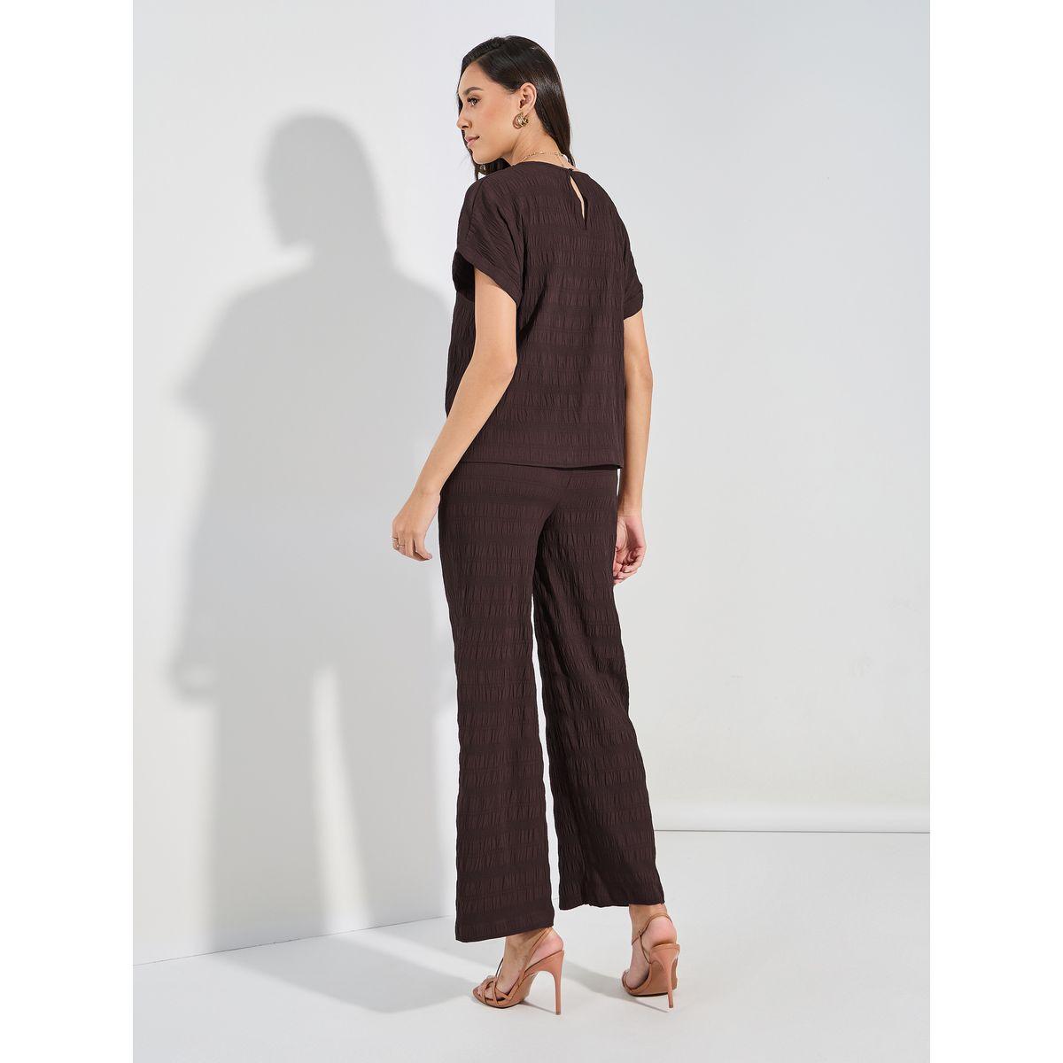 Styli Textured Smocked Batwing Sleeve Top & Pants Co-Ords-women-clothing-coordsets-image-6