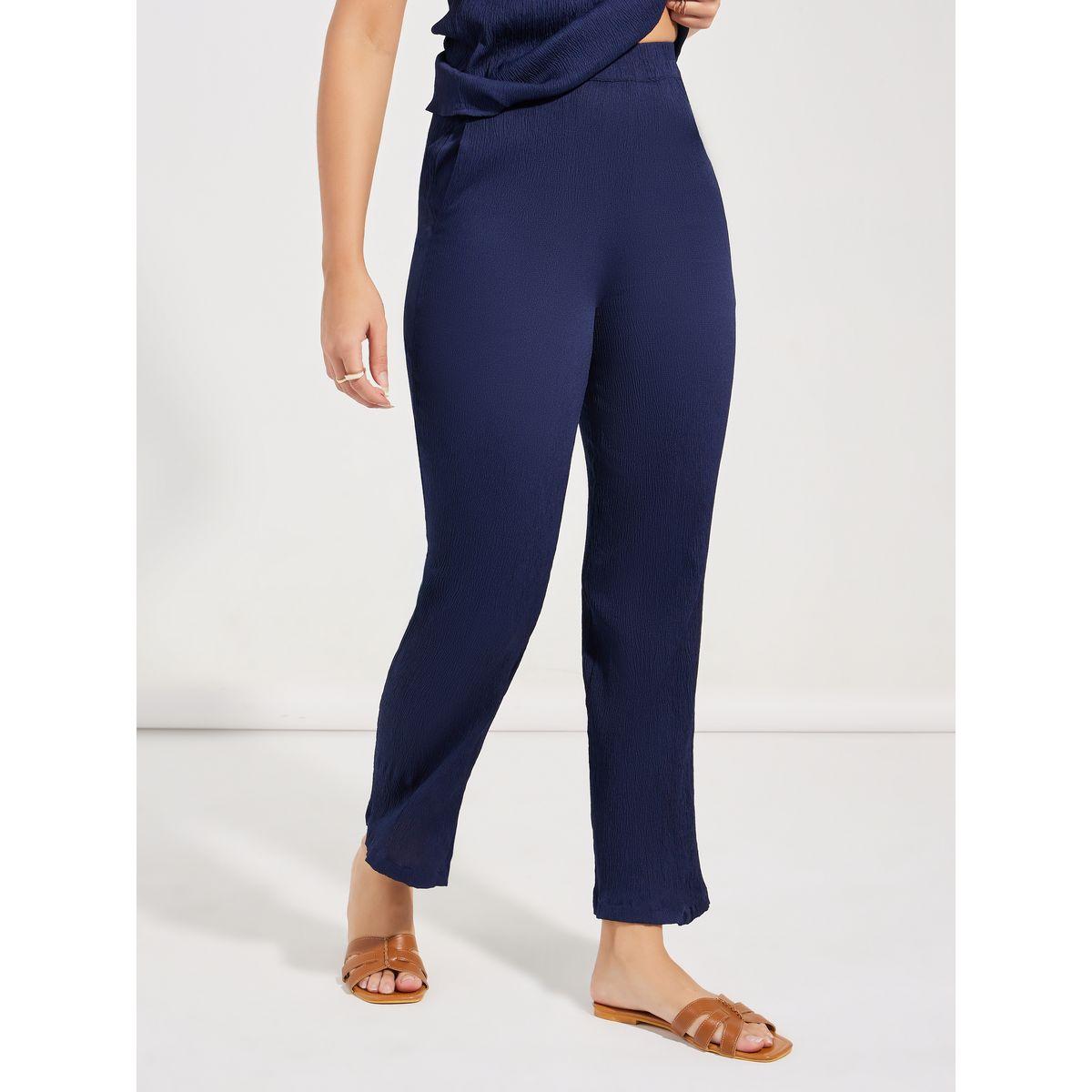 Styli Textured Cap Sleeves Top & Regular Fit Pants Co-Ords-women-clothing-coordsets-image-5