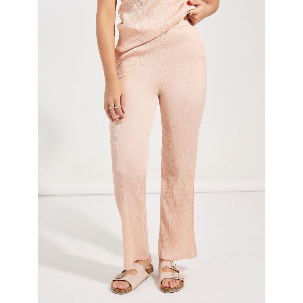 Styli Textured Cap Sleeves Top & Regular Fit Pants Co-Ords-women-clothing-coordsets-image-5