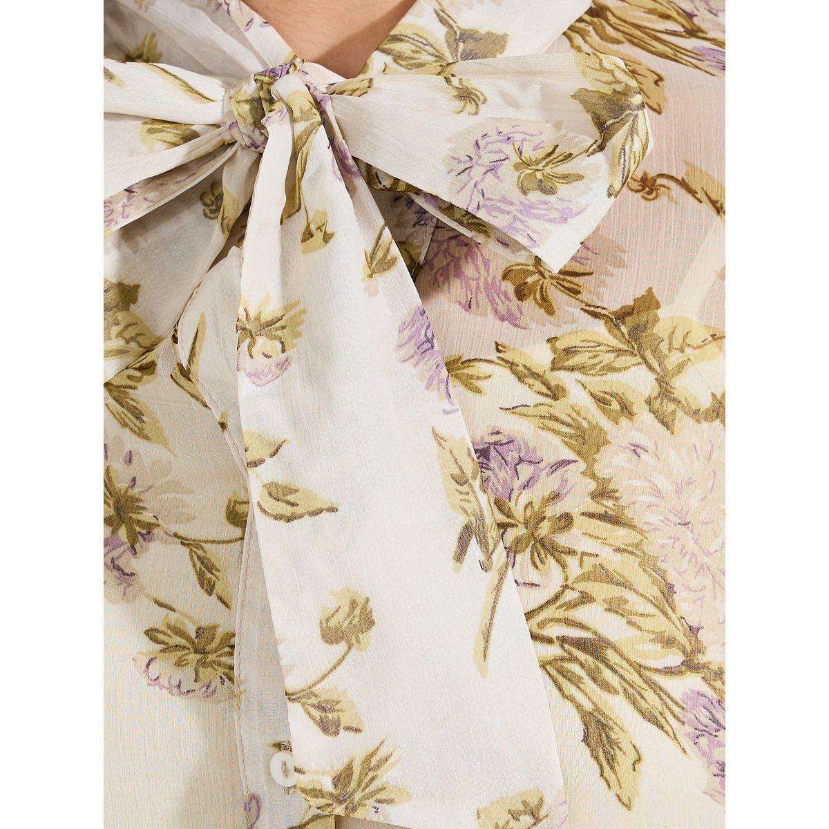 Styli Floral Print Blouse, Cami & Solid Trousers Co-Ords-women-clothing-coordsets-image-4