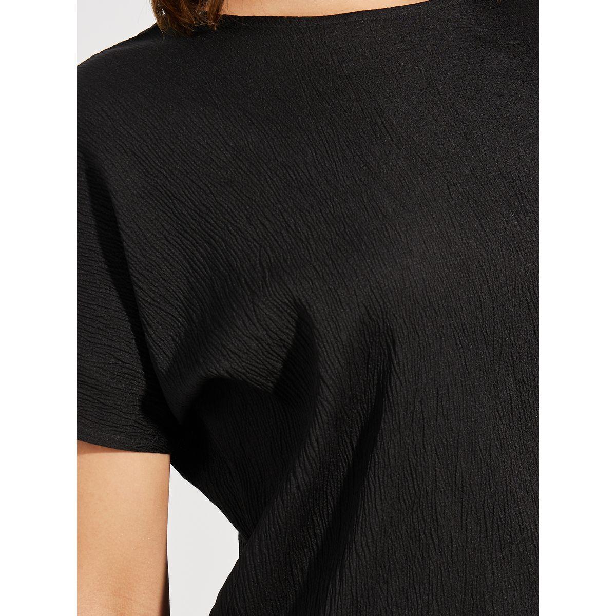 Styli Textured Round Neck Top & Flared Pants Co-Ords-women-clothing-coordsets-image-3