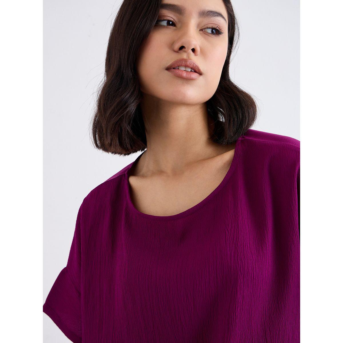 Styli Textured Round Neck Top and Flared Pants Co-Ords-women-clothing-coordsets-image-3