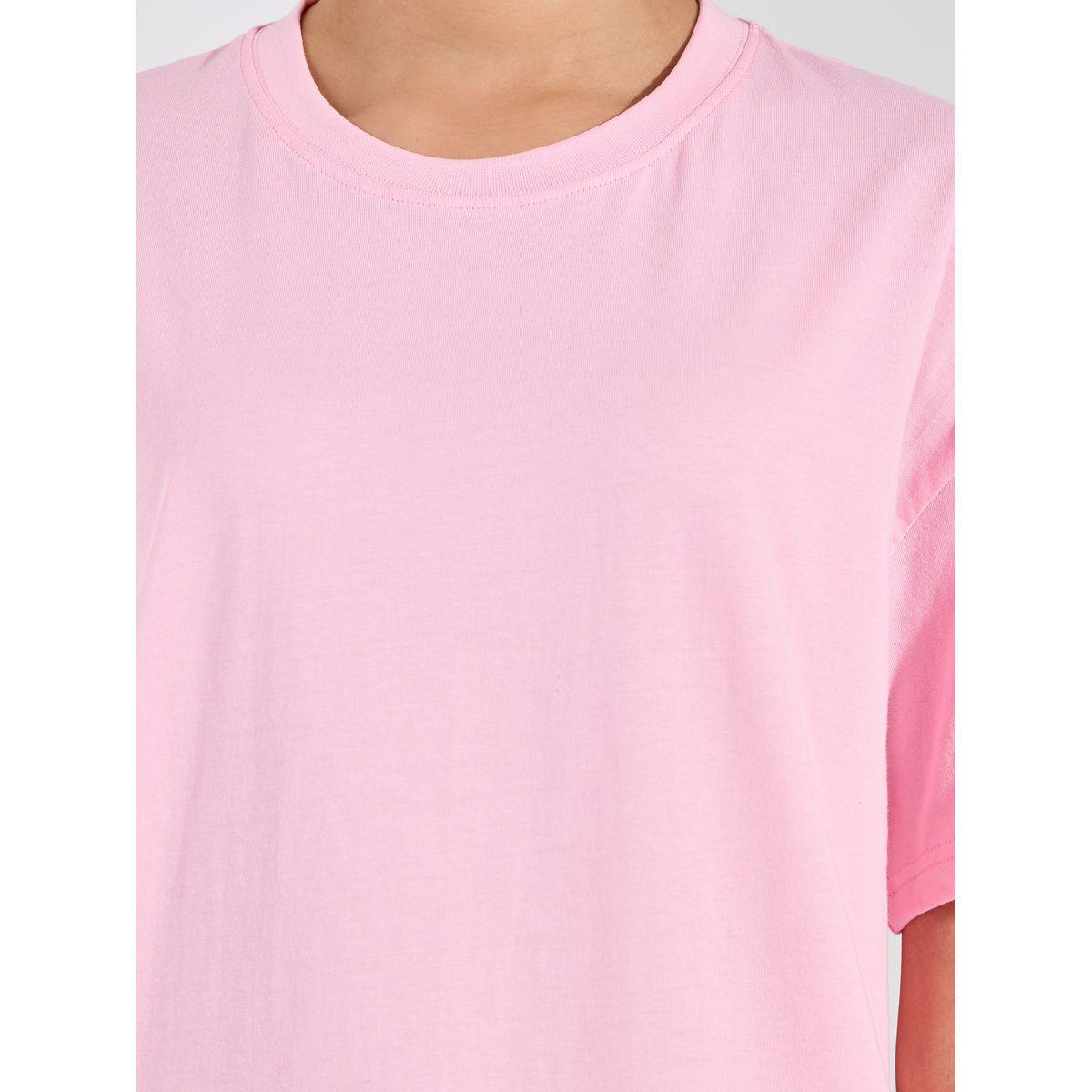 تيشيرت فضفاض سادة باكتاف منخفضة-women-clothing-tshirts-image-4