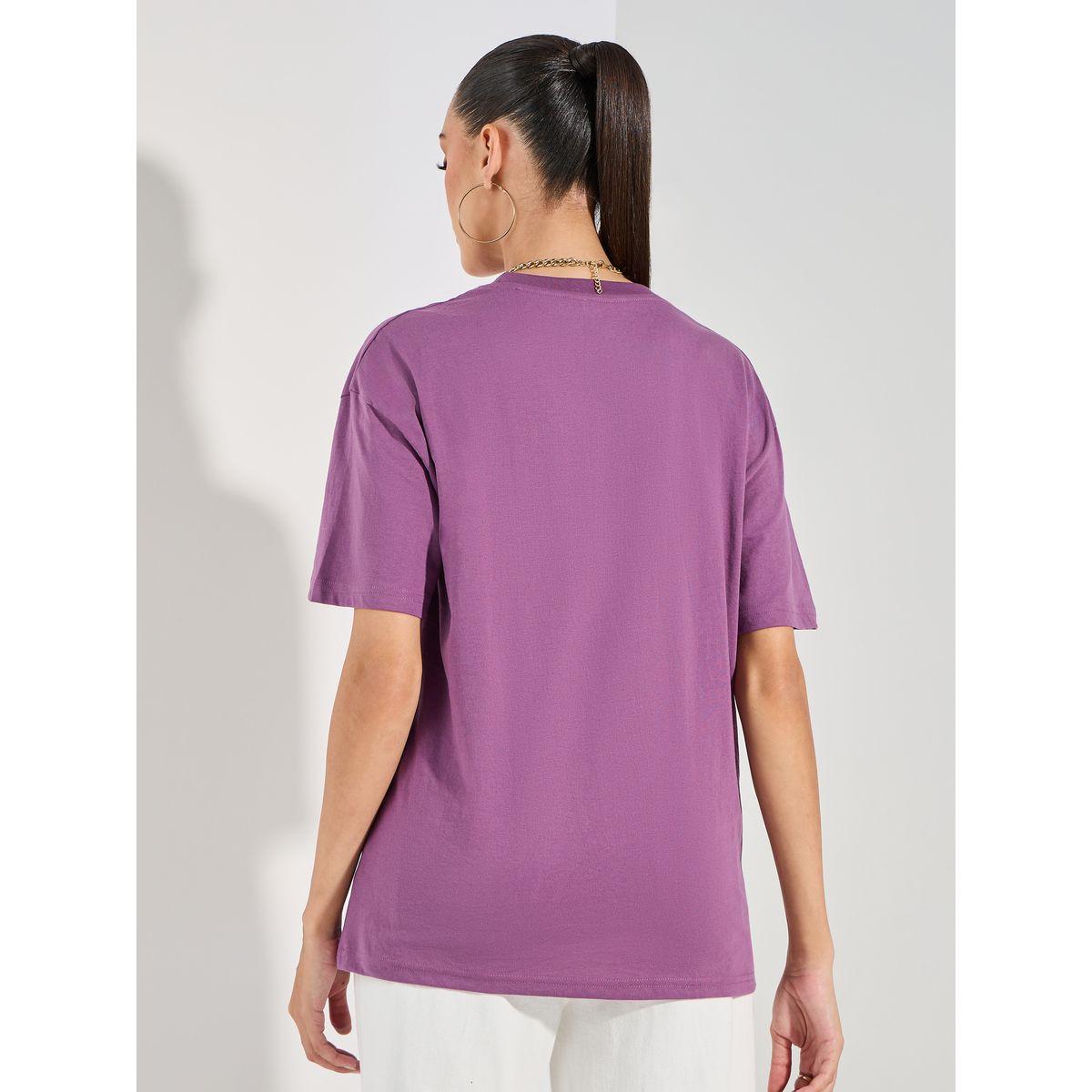 Styli Oversized Plain Dropped Shoulder T-Shirt-women-clothing-tshirts-image-5
