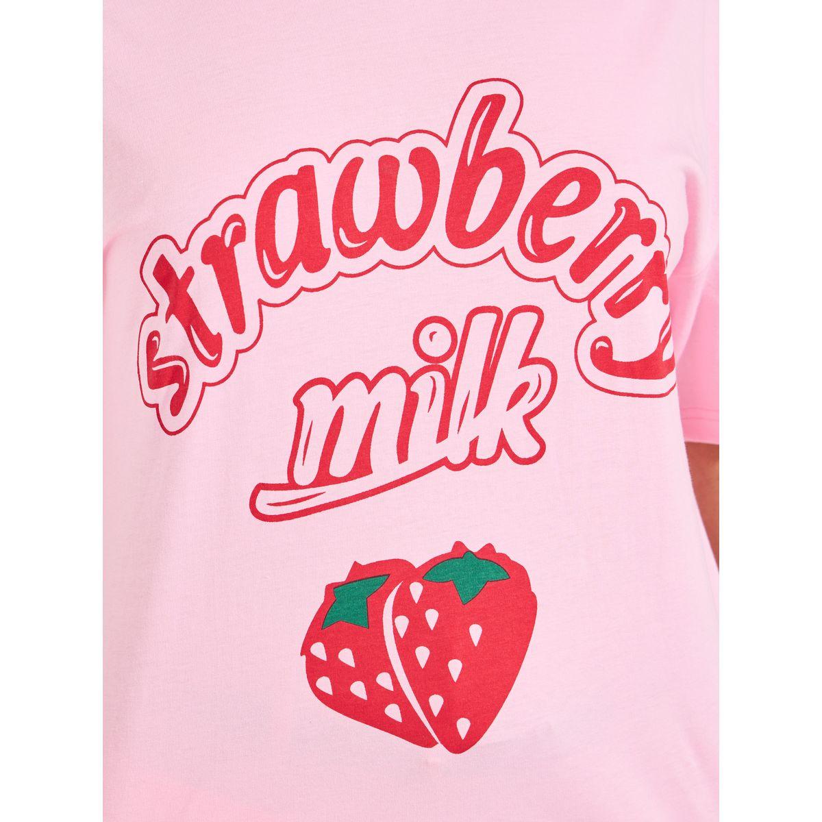 Styli Oversized Slogan Print T-Shirt with Dropped Shoulder-women-clothing-tshirts-image-3