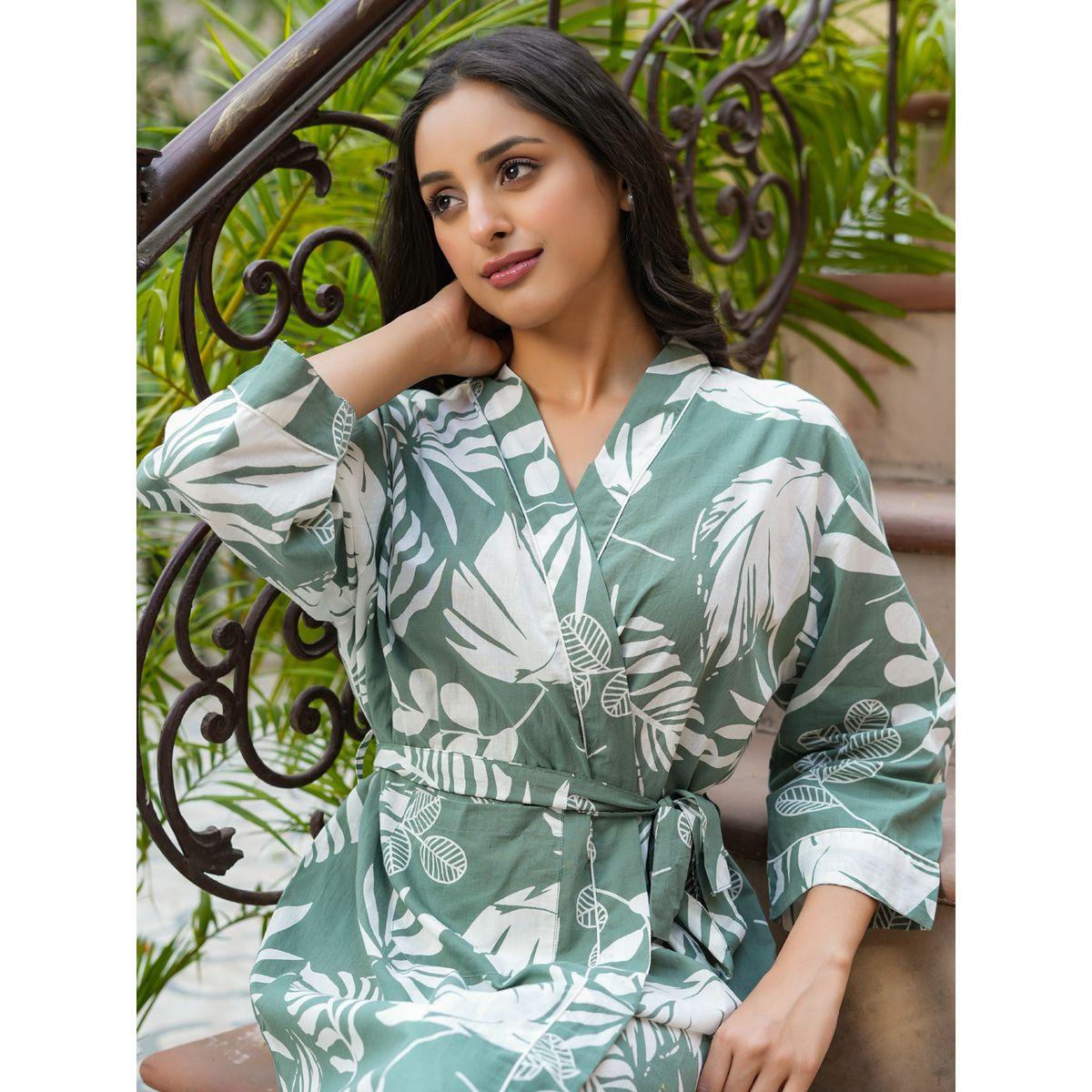 روب مطبع بطبعة زهور سانسكريتي هومز × ستايلي-women-clothing-nightwear-robes-image-4