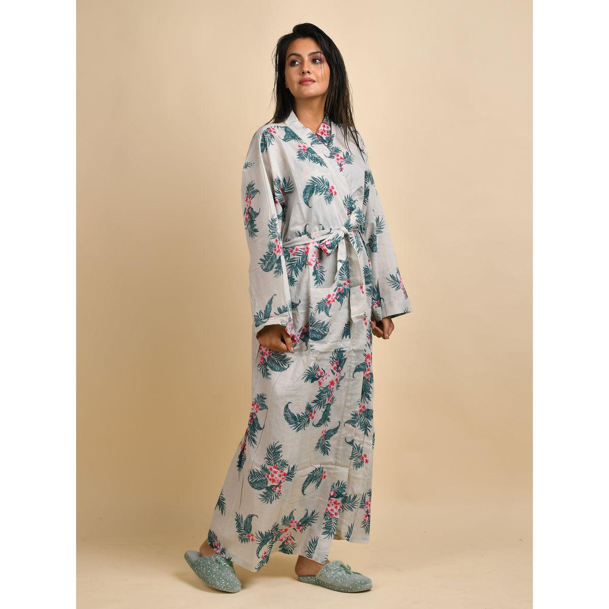 Sanskrutihomes X Styli  Floral Print Robe with Pocket-women-clothing-nightwear-robes-image-7