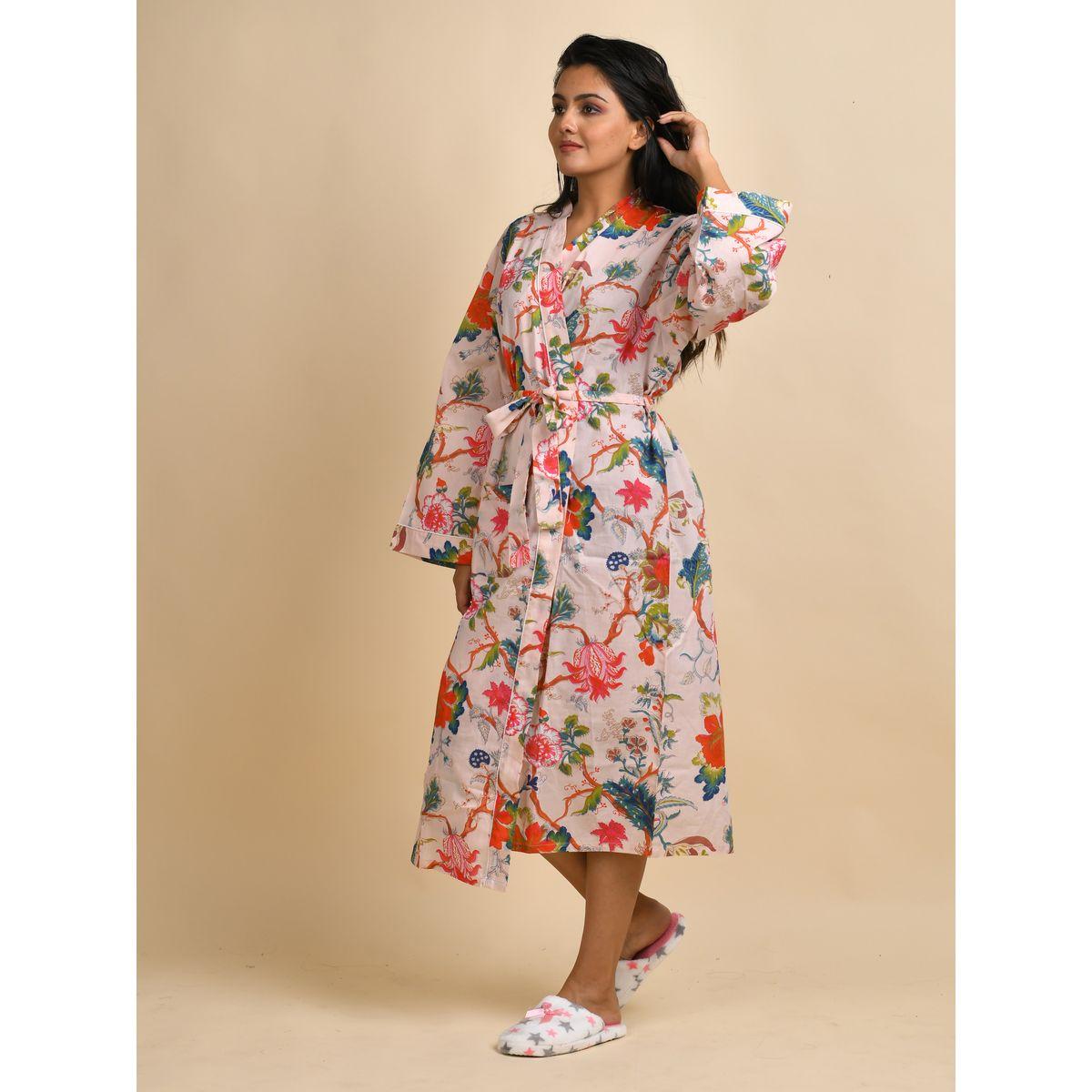 Sanskrutihomes X Styli  Floral Print Robe-women-clothing-nightwear-robes-image-2