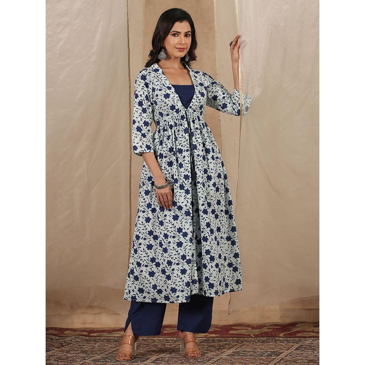 مجموعة من 3 دوباتا وبنطال مع كورتا سانسكريتي هومز × ستايلي-women-clothing-ethnicwear-bottoms-pants-image-5