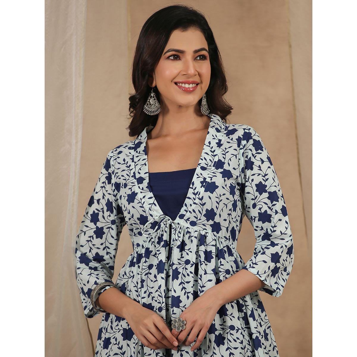 مجموعة من 3 دوباتا وبنطال مع كورتا سانسكريتي هومز × ستايلي-women-clothing-ethnicwear-bottoms-pants-image-7
