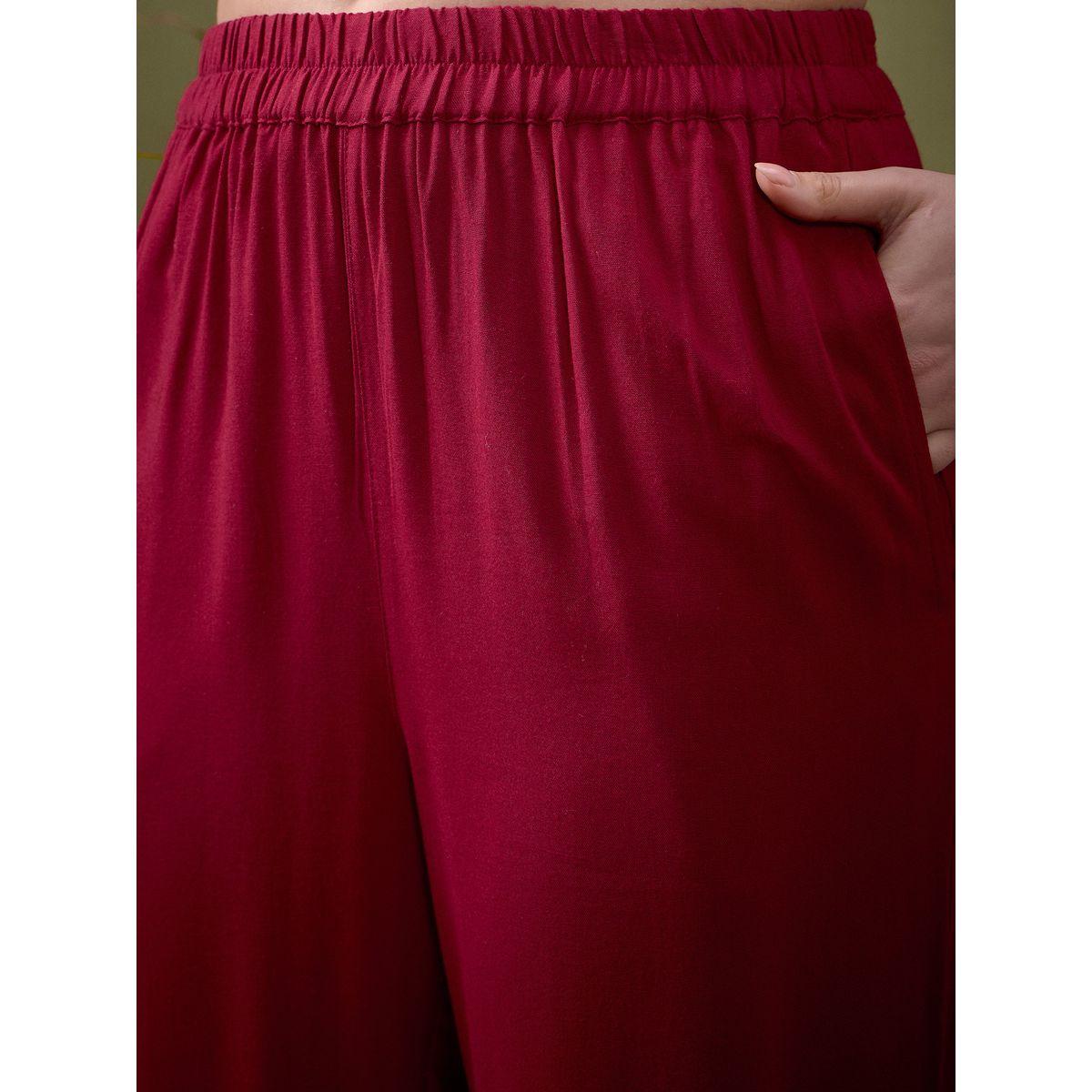 Sassafras X Styli   Embroidered Hem Shirt with Roll Up Sleeves & Pants Co-Ord-women-clothing-coordsets-image-5