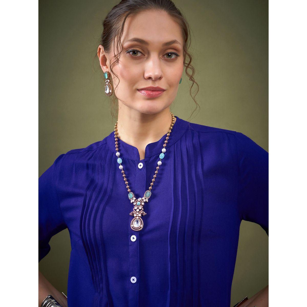 Sassafras X Styli   Embroidered Hem Shirt with Roll Up Sleeves & Pants Co-Ord-women-clothing-coordsets-image-4
