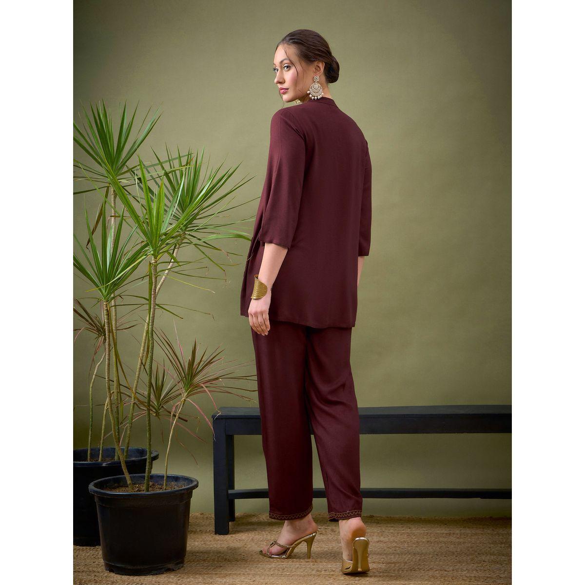 Sassafras X Styli   Embroidered Pocket Shirt & Palazzo Set-women-clothing-coordsets-image-6