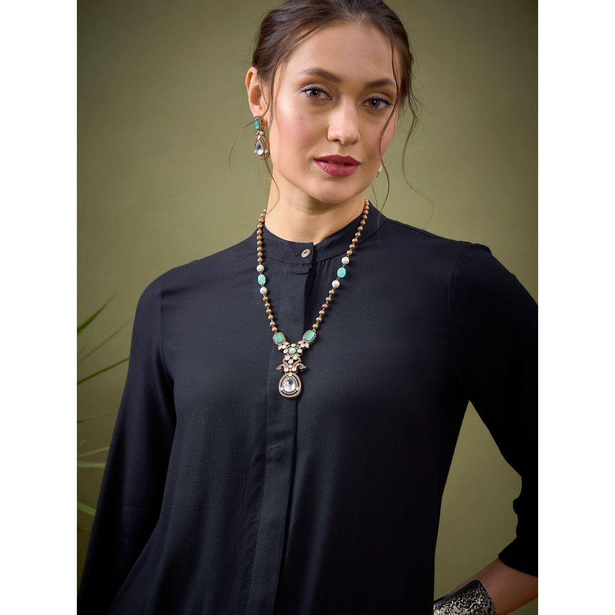 مجموعة من بنطال بالازو مع بلوزة بجيوب مُطرزة ساسافراس × ستايلي-women-clothing-coordsets-image-4