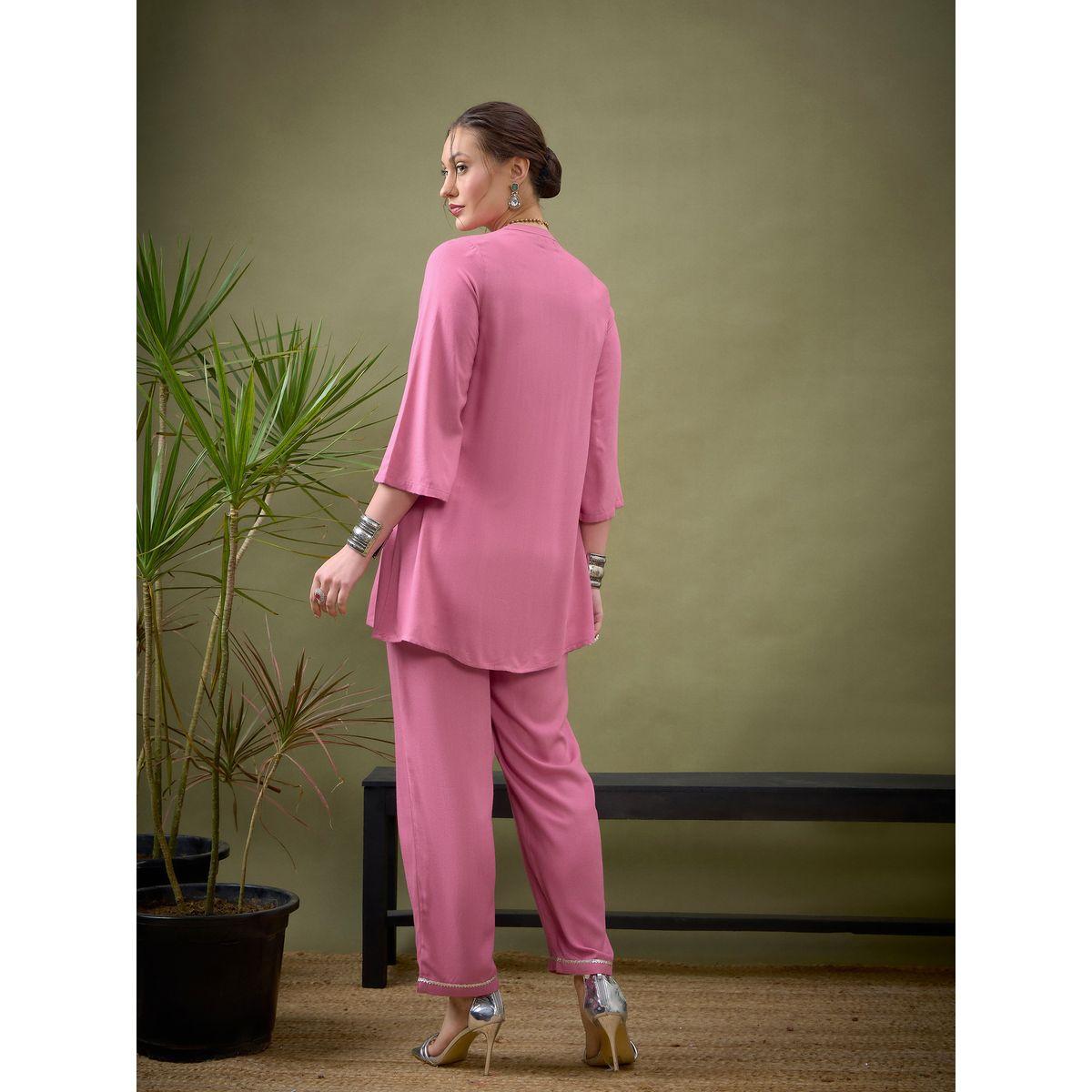 Sassafras X Styli   Embroidered Panel Shirt & Palazzo Set-women-clothing-coordsets-image-6