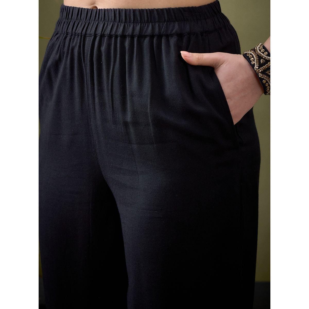 طقم منسق من بنطال مع بلوزة بتفاصيل مُطرّزة ساسافراس × ستايلي-women-clothing-coordsets-image-5