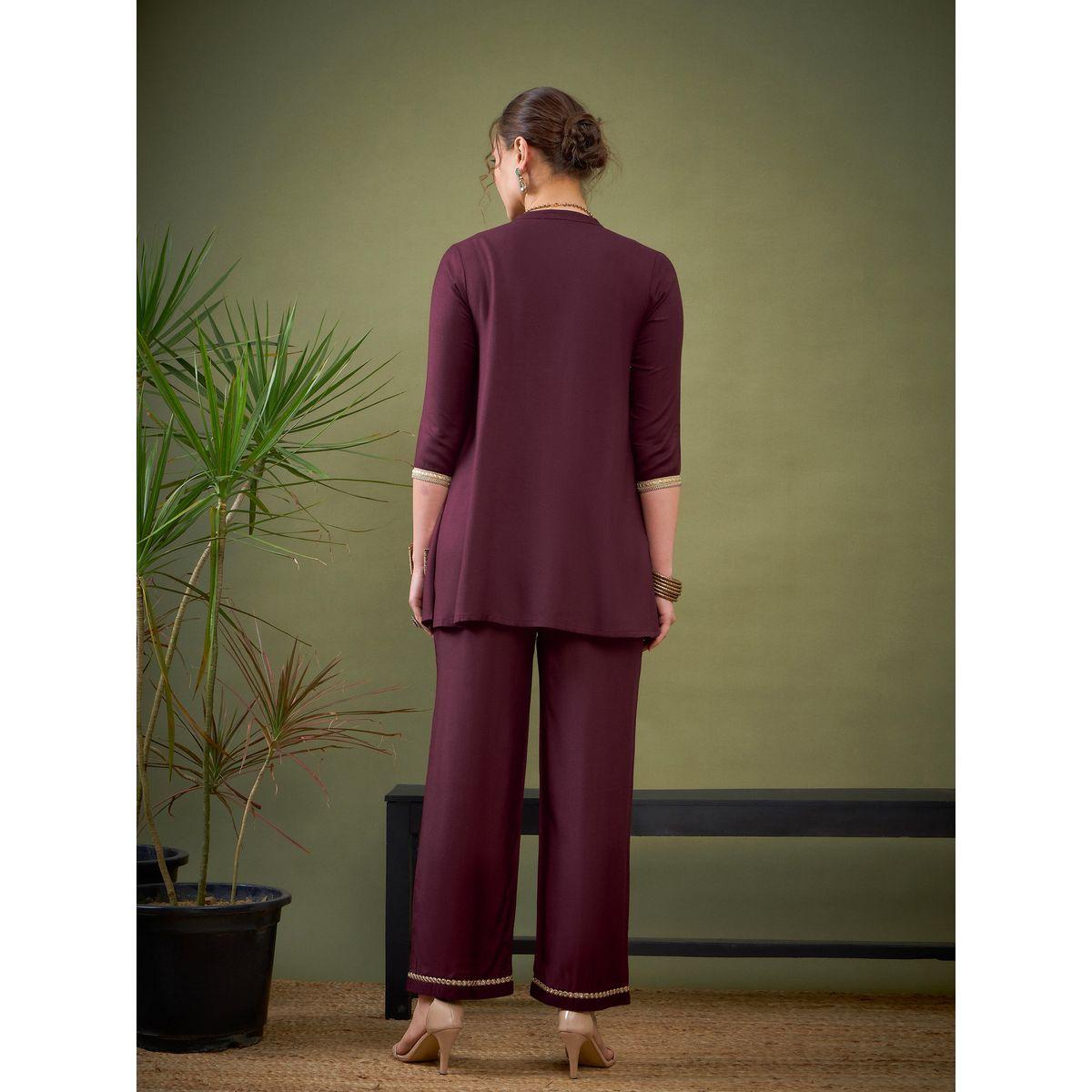 Sassafras X Styli   Mirror Embroidered Shirt & Palazzo Set-women-clothing-coordsets-image-6