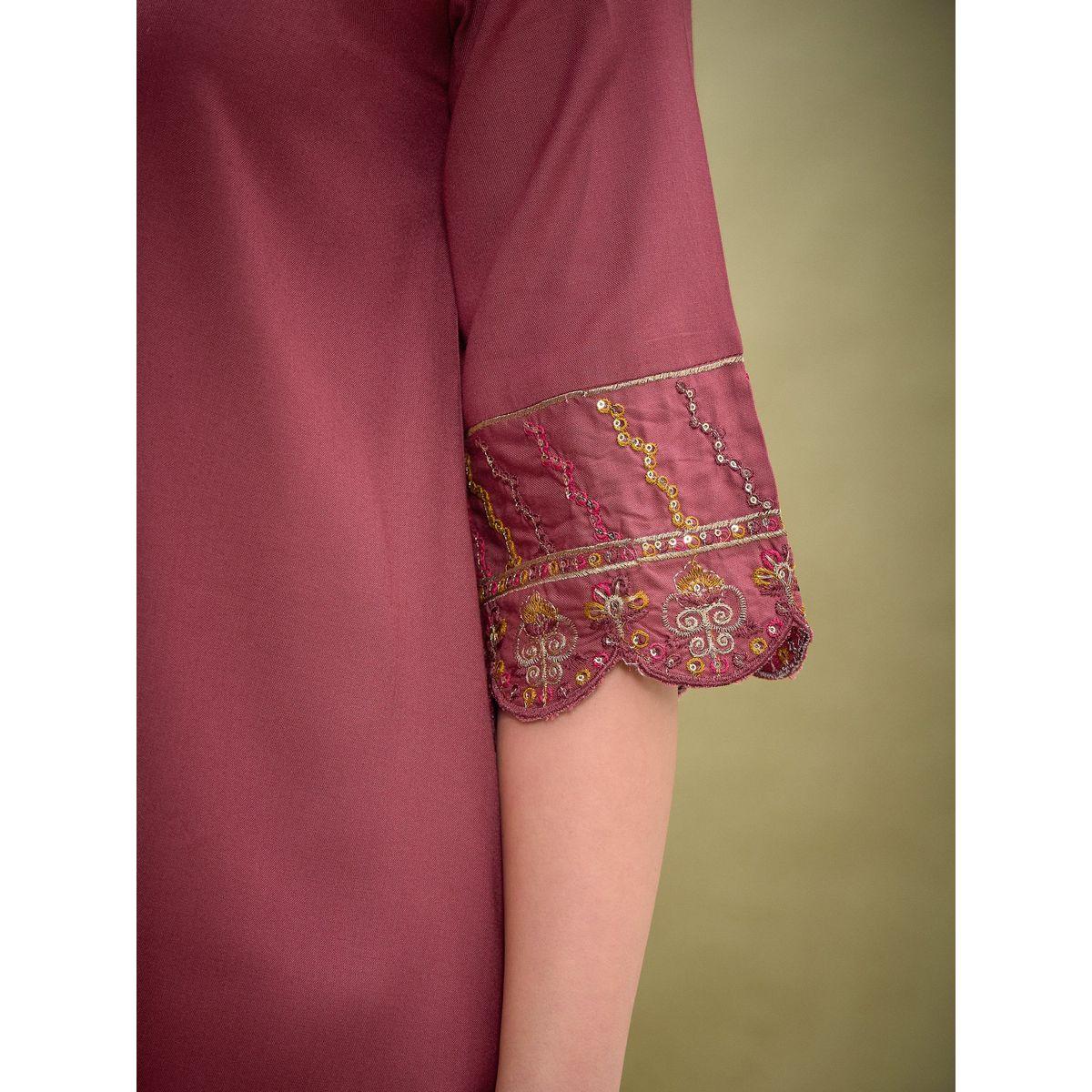 Sassafras X Styli   Embroidered Sleeve Shirt & Pants Co-Ord-women-clothing-coordsets-image-5