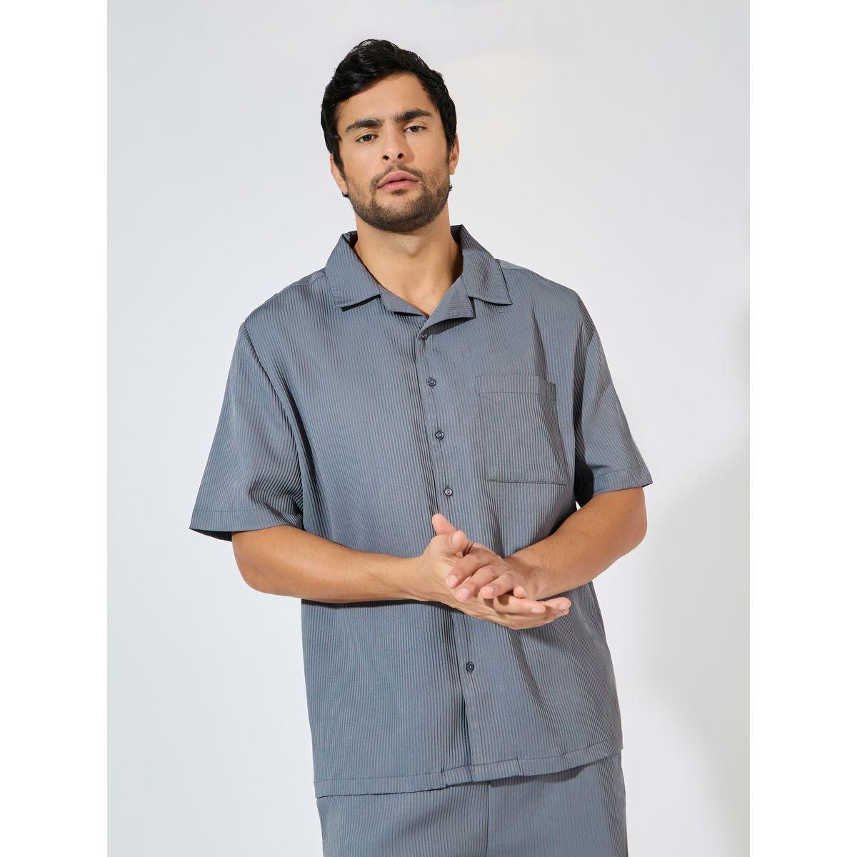 طقم منسق من بنطال مع بلوزة بقصة مريحة-men-clothing-coordsets-image-4