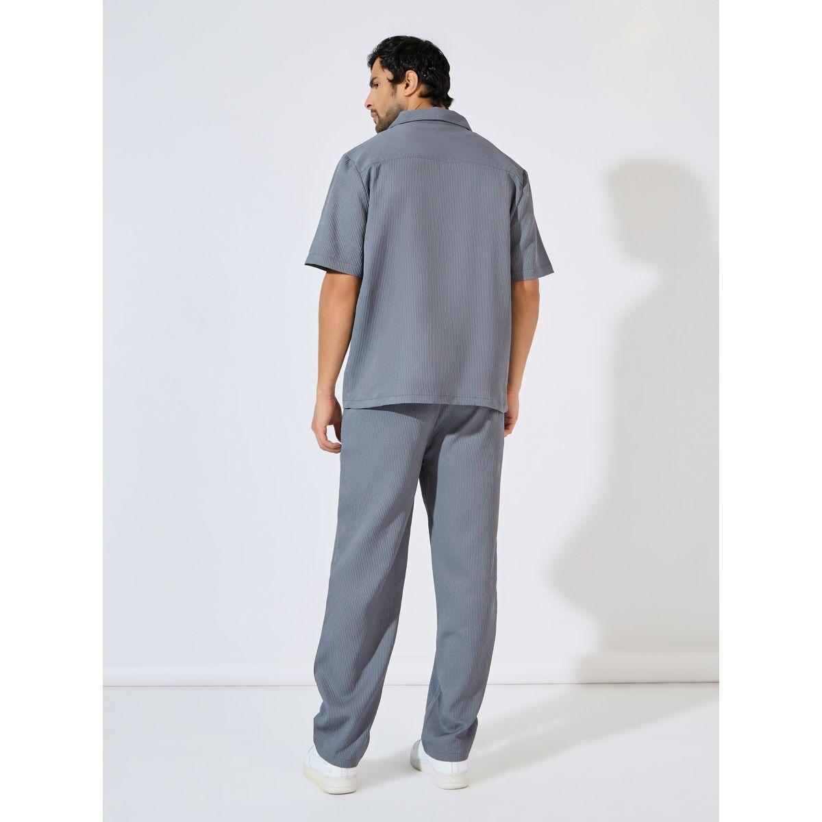 طقم منسق من بنطال مع بلوزة بقصة مريحة-men-clothing-coordsets-image-6