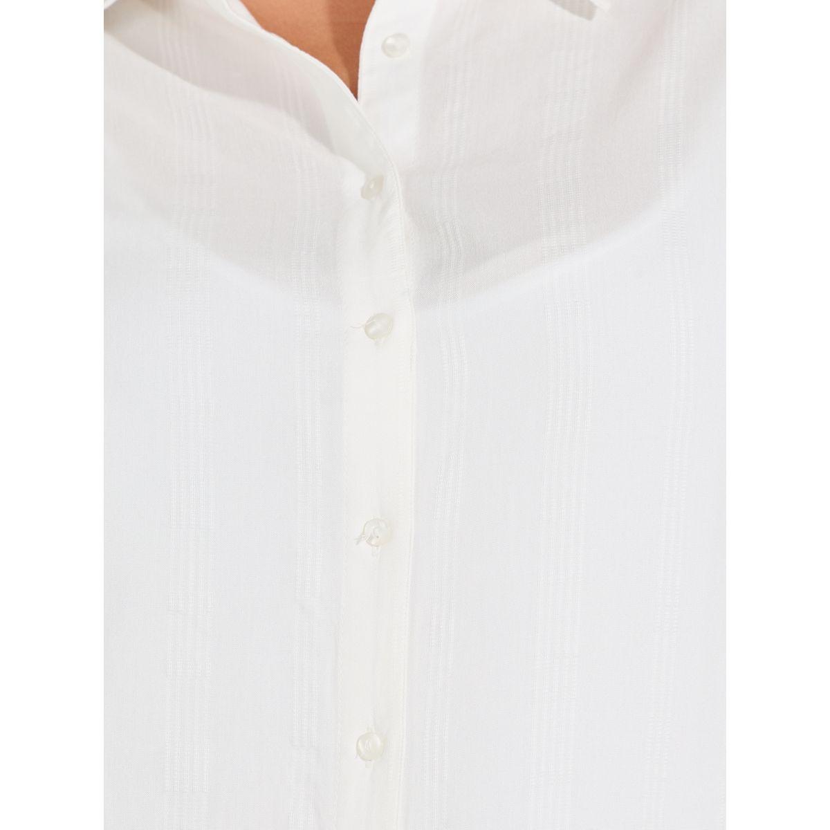 Styli Plus Size Solid Cotton Cuffed Sleeve Button Down Shirt-women-clothing-shirtsandblouses-shirts-image-4