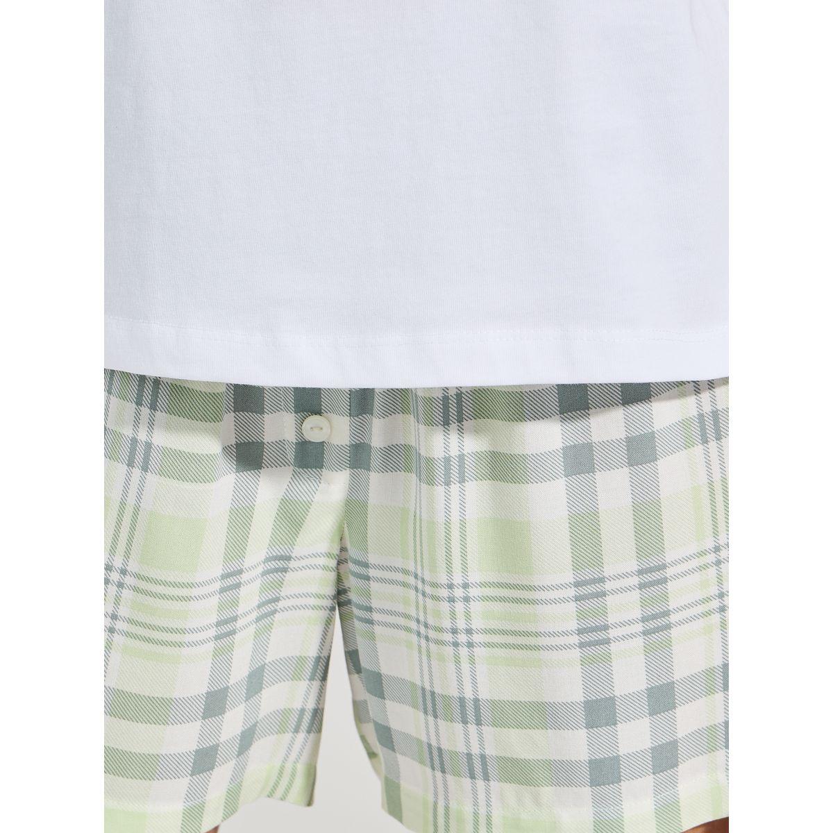 Styli Unwind Drop Shoulder Solid T-Shirt & Placket Detail Shorts Set-women-clothing-nightwear-pyjamas-shortsets-image-3