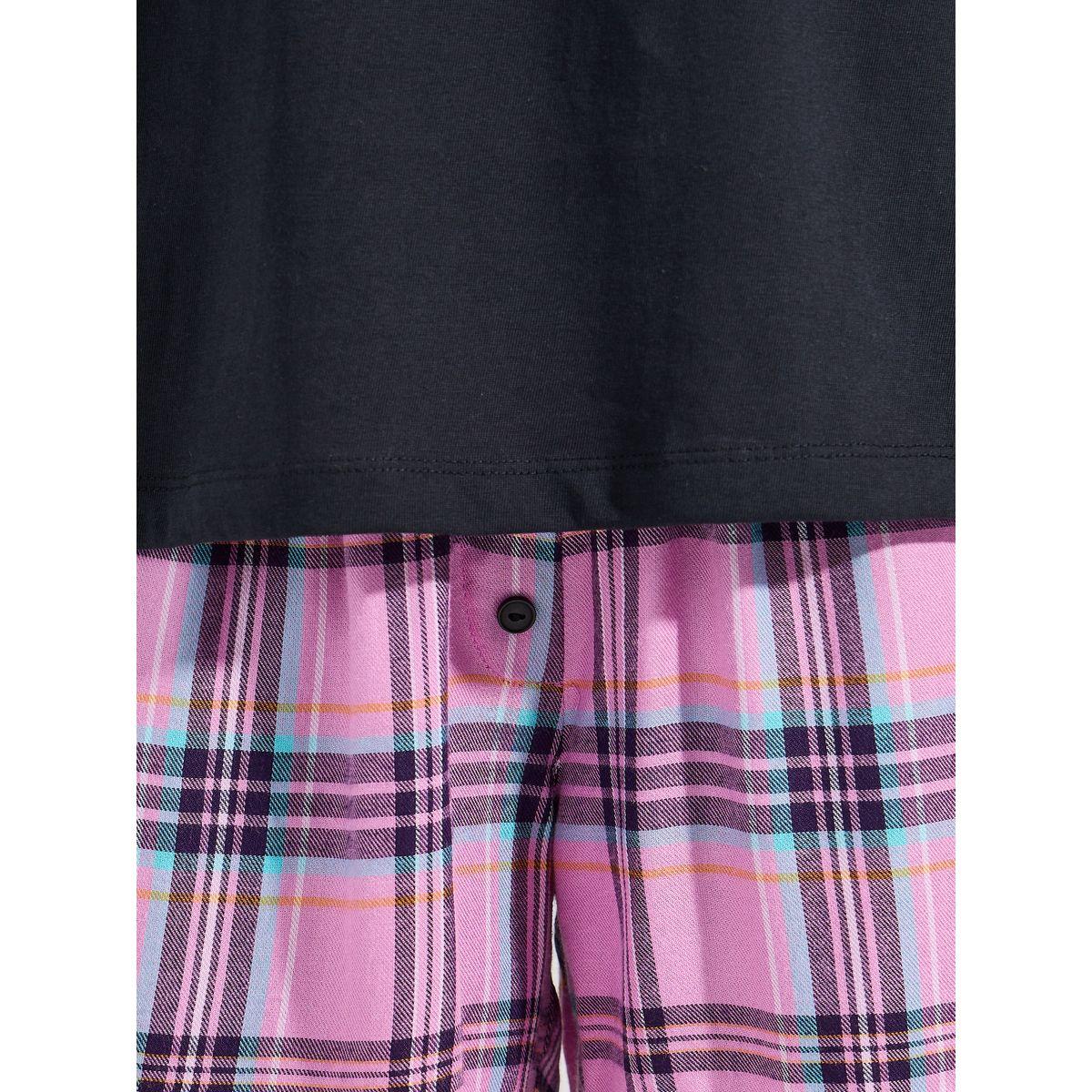 Styli Unwind Drop Shoulder Solid T-Shirt & Placket Detail Shorts Set-women-clothing-nightwear-pyjamas-shortsets-image-3