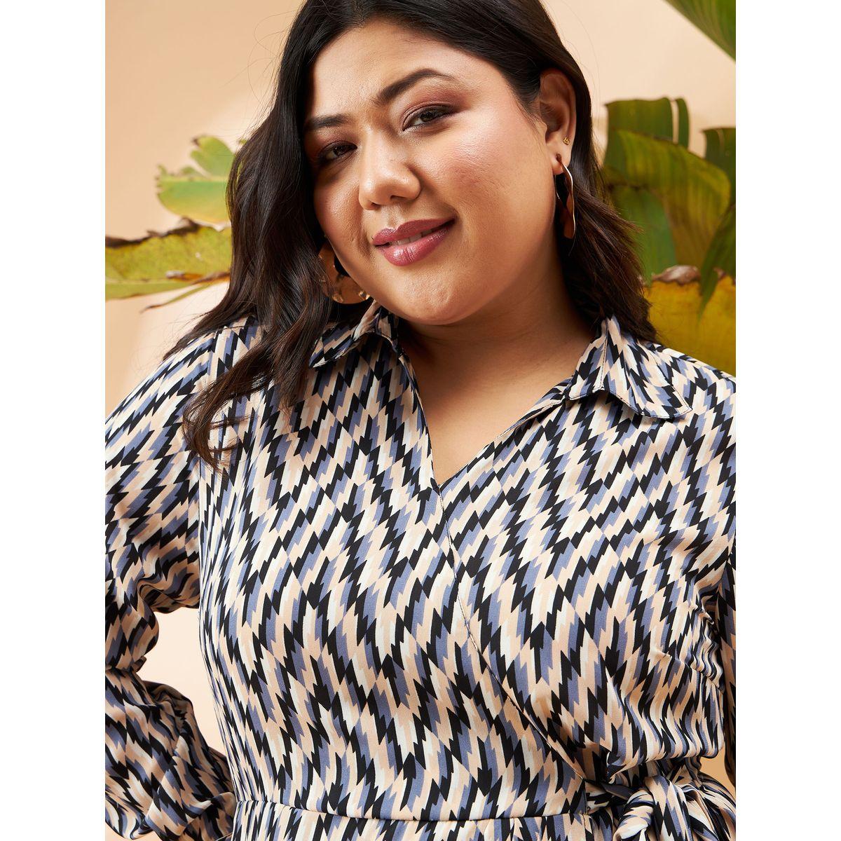 فستان ميدي بمقاس كبير ونمط لف ساسافراس × ستايلي-women-clothing-dresses-image-4