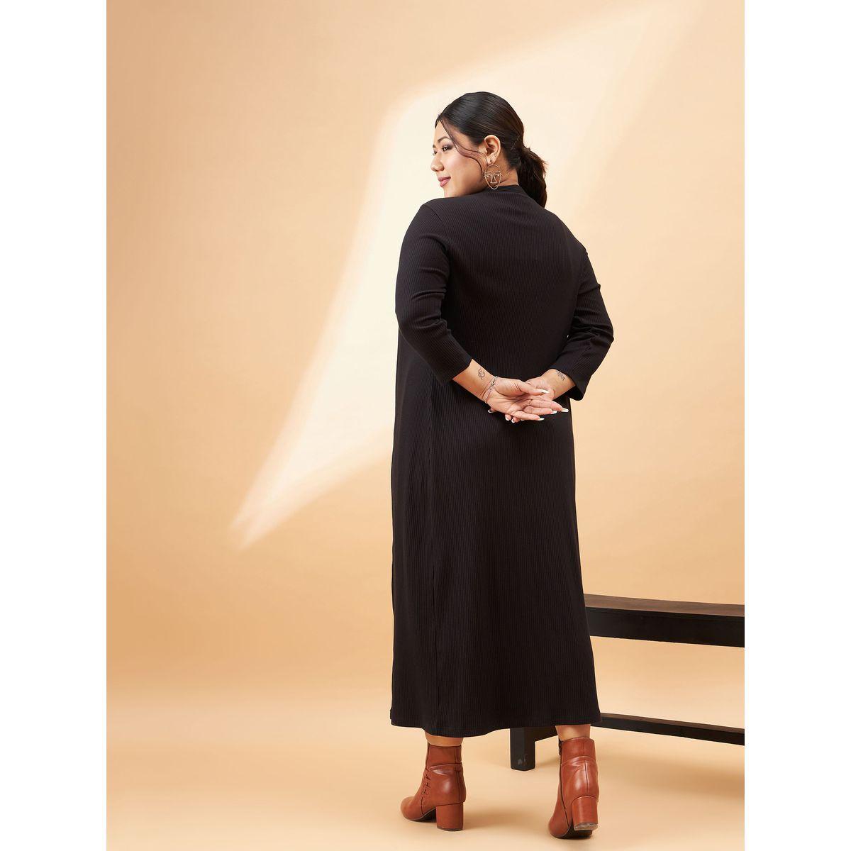 مجموعة من فستان ميدي بديكون بمقاس كبير مع كيمونو ساسافراس × ستايلي-women-clothing-dresses-image-5