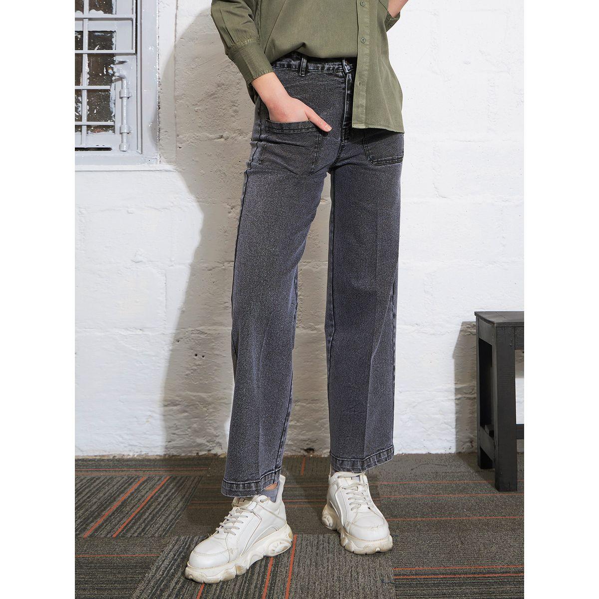 Sassafras X Styli  Washed Patch Pocket Straight Jeans-women-clothing-bottoms-jeans-image-9
