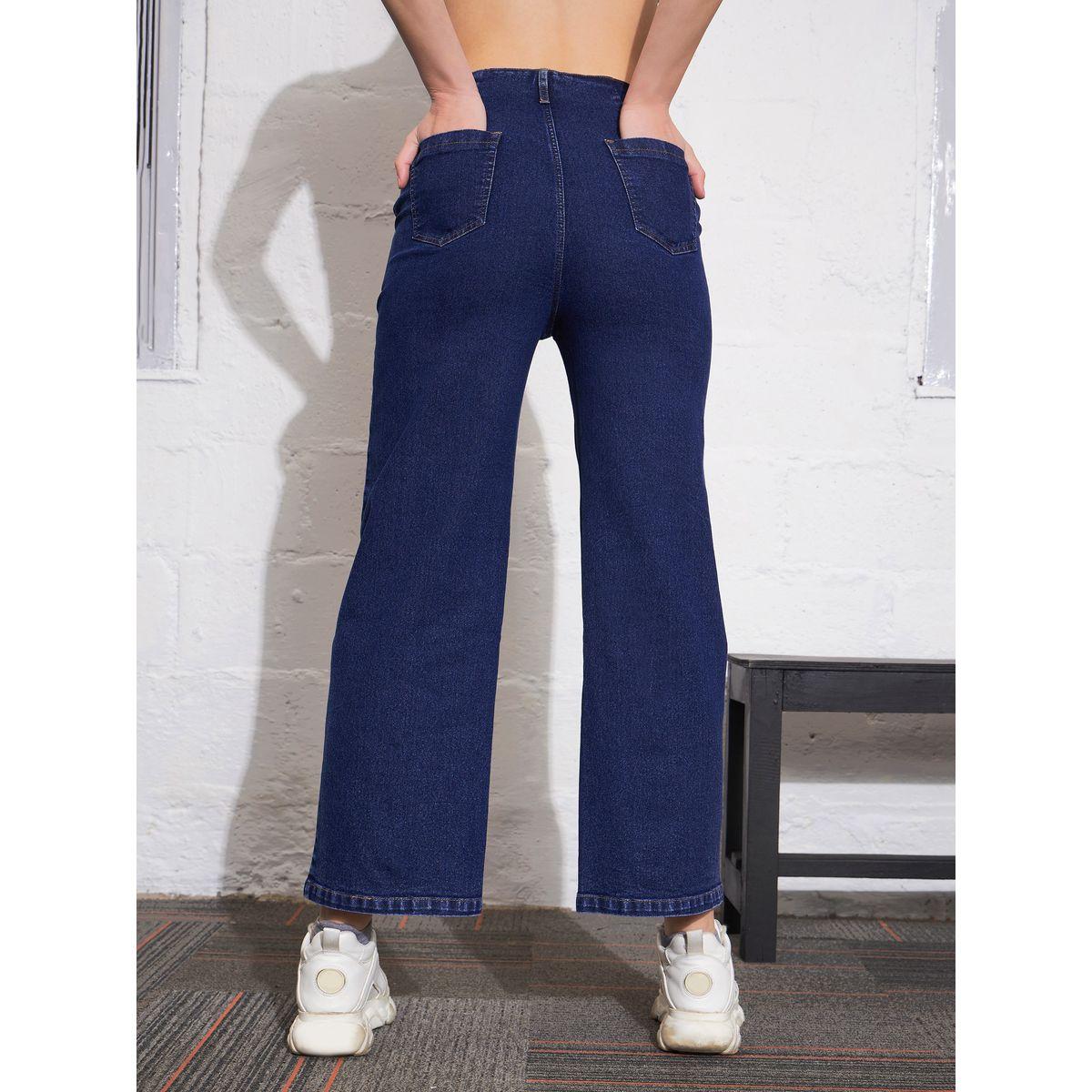 جينز بارجل مستقيمة مع سحَّاب غلق ساسافراس × ستايلي-women-clothing-bottoms-jeans-image-5
