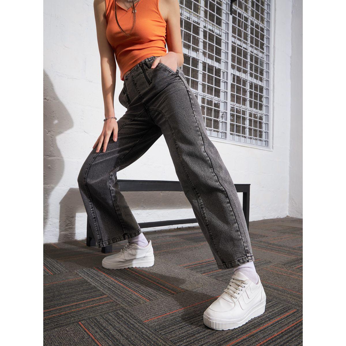 Sassafras X Styli  Washed Zipper Detail Straight Jeans-women-clothing-bottoms-jeans-image-3