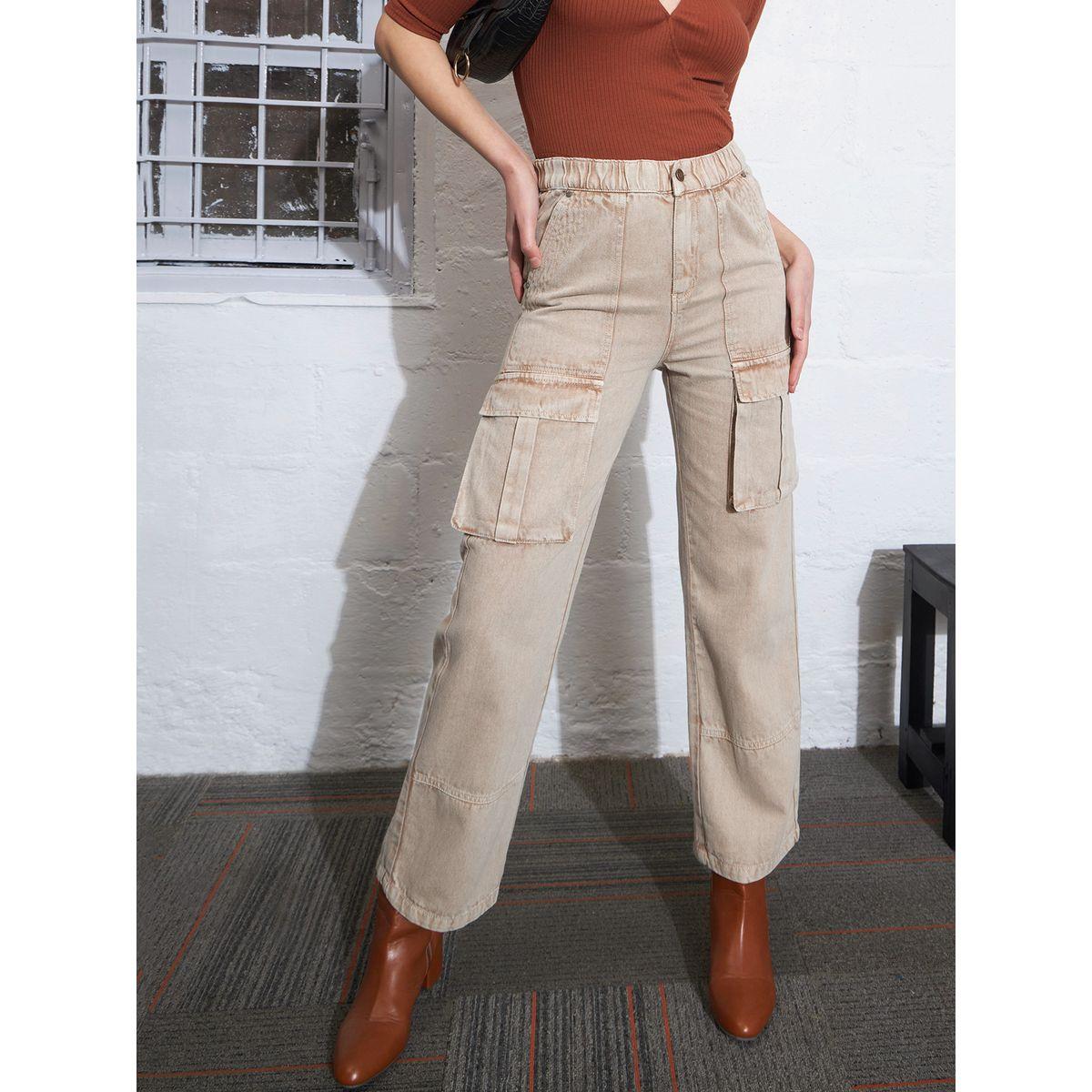 Sassafras X Styli  High Rise Box Pocket Cargo Jeans-women-clothing-bottoms-jeans-image-1
