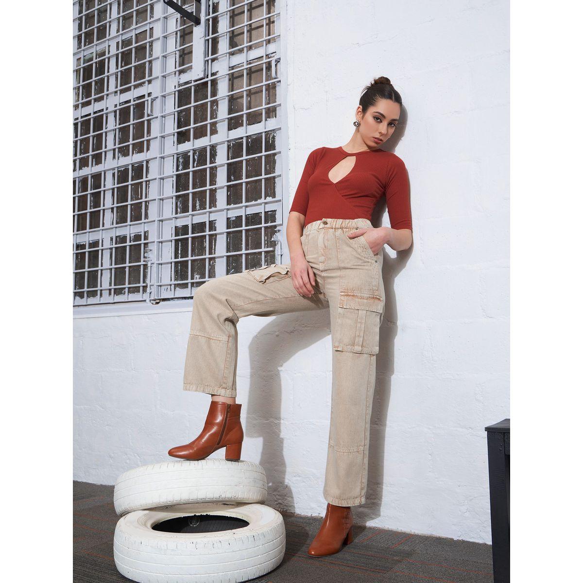 Sassafras X Styli  High Rise Box Pocket Cargo Jeans-women-clothing-bottoms-jeans-image-2