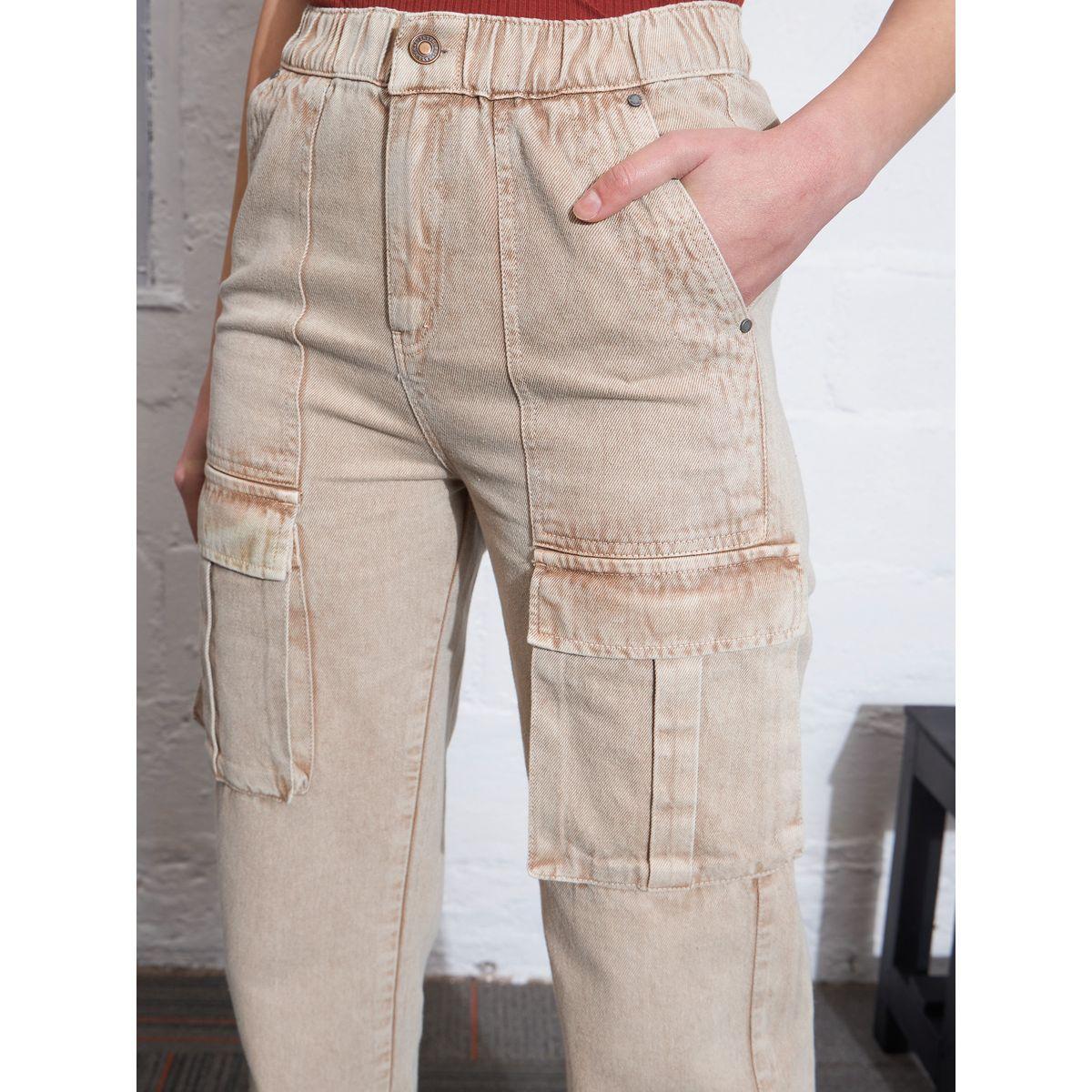 Sassafras X Styli  High Rise Box Pocket Cargo Jeans-women-clothing-bottoms-jeans-image-4