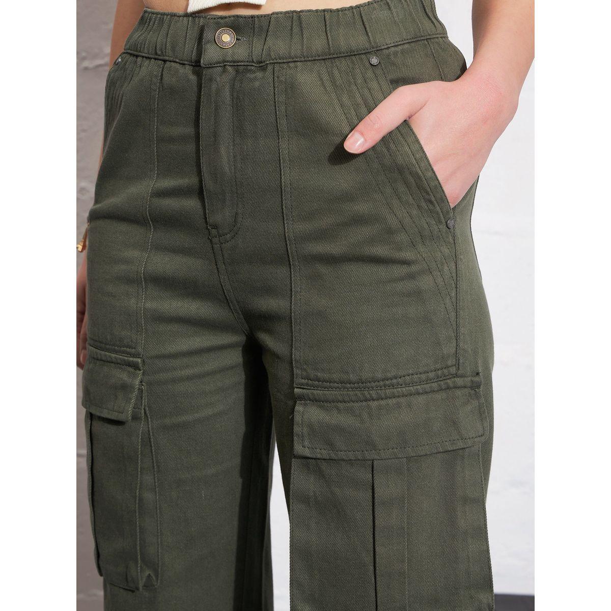 جينز كارجو بخصر عالي مع جيوب ساسافراس × ستايلي-women-clothing-bottoms-jeans-image-4
