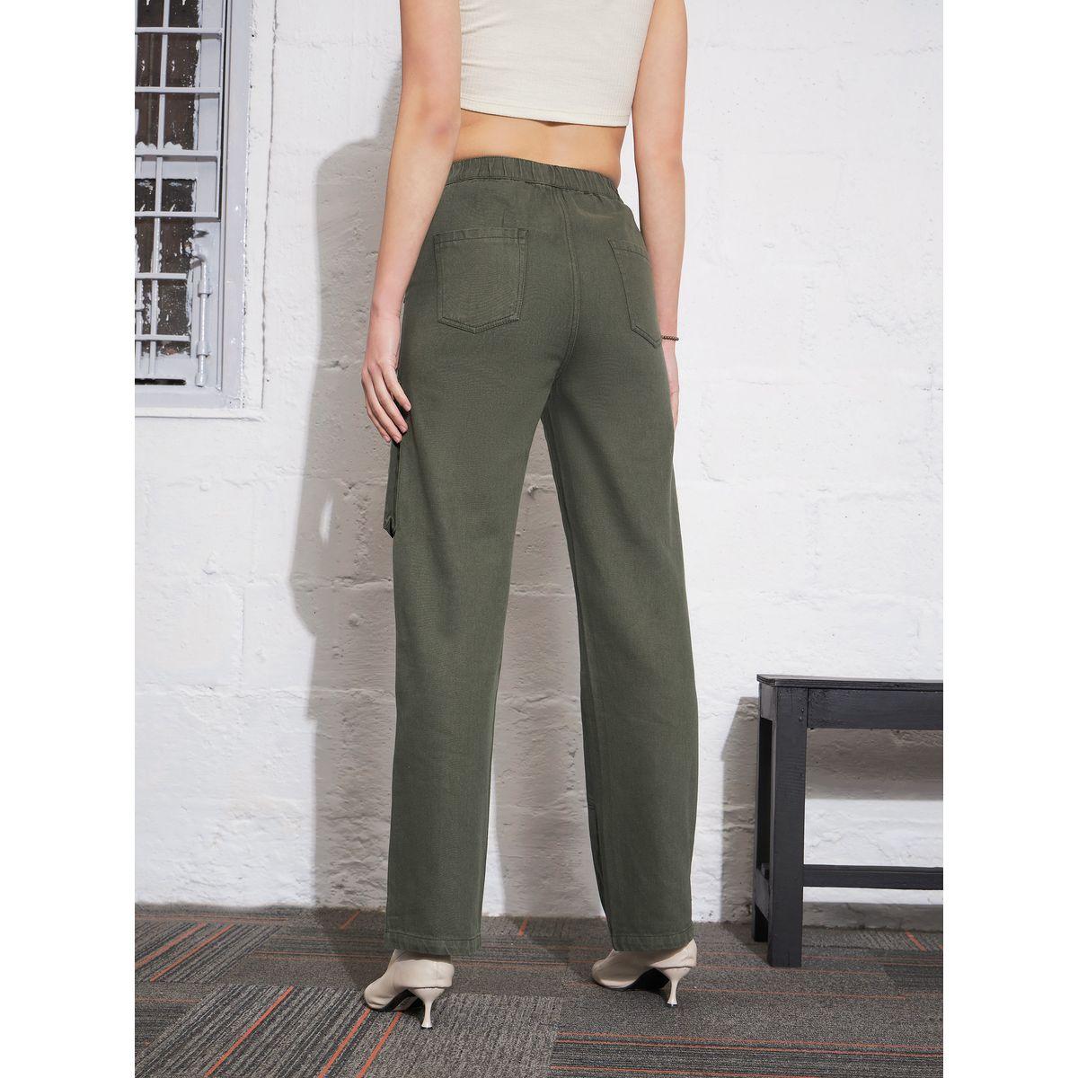 جينز كارجو بخصر عالي مع جيوب ساسافراس × ستايلي-women-clothing-bottoms-jeans-image-5