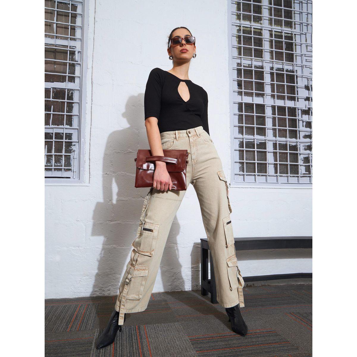 Sassafras X Styli  Zipper Pocket Cargo Straight Jeans-women-clothing-bottoms-jeans-image-8