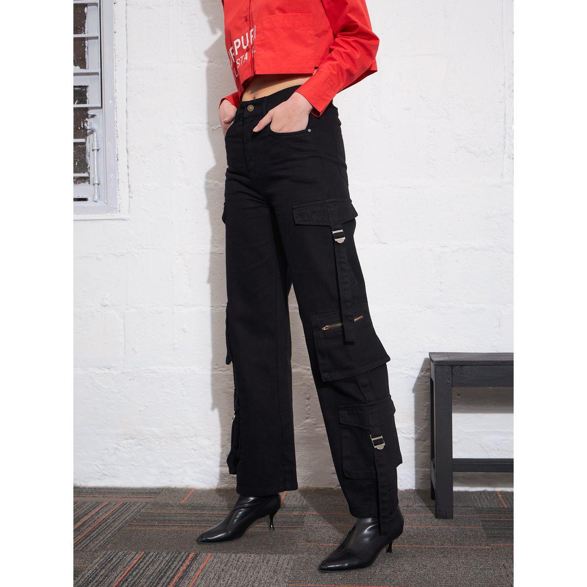 Sassafras X Styli  Zipper Pocket Cargo Straight Jeans-women-clothing-bottoms-jeans-image-3