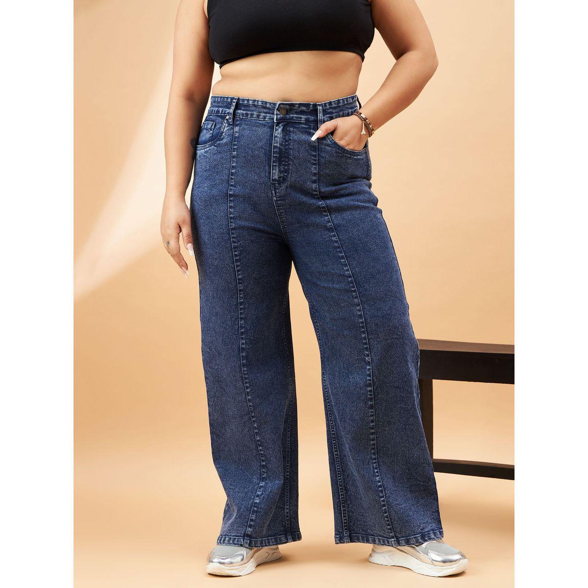 Sassafras X Styli  Plus High Rise Seam Detail Straight Jeans-women-clothing-bottoms-jeans-image-1