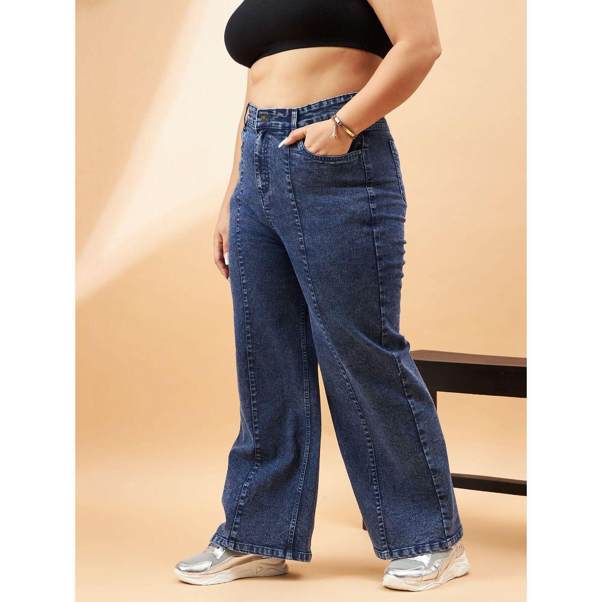Sassafras X Styli  Plus High Rise Seam Detail Straight Jeans-women-clothing-bottoms-jeans-image-3